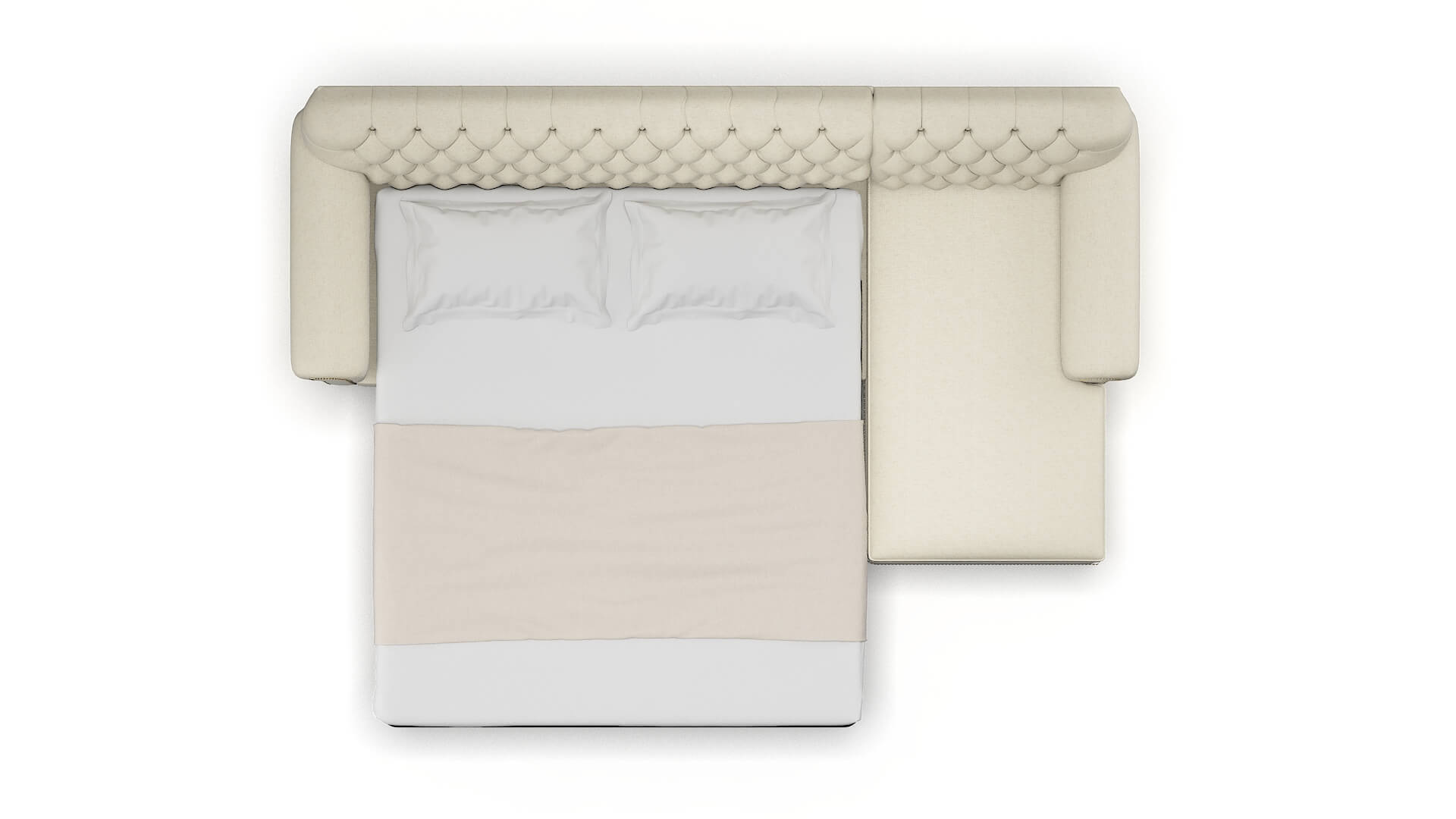 Chester Phoenix Ivory Panel Sleeper Espresso legs 3