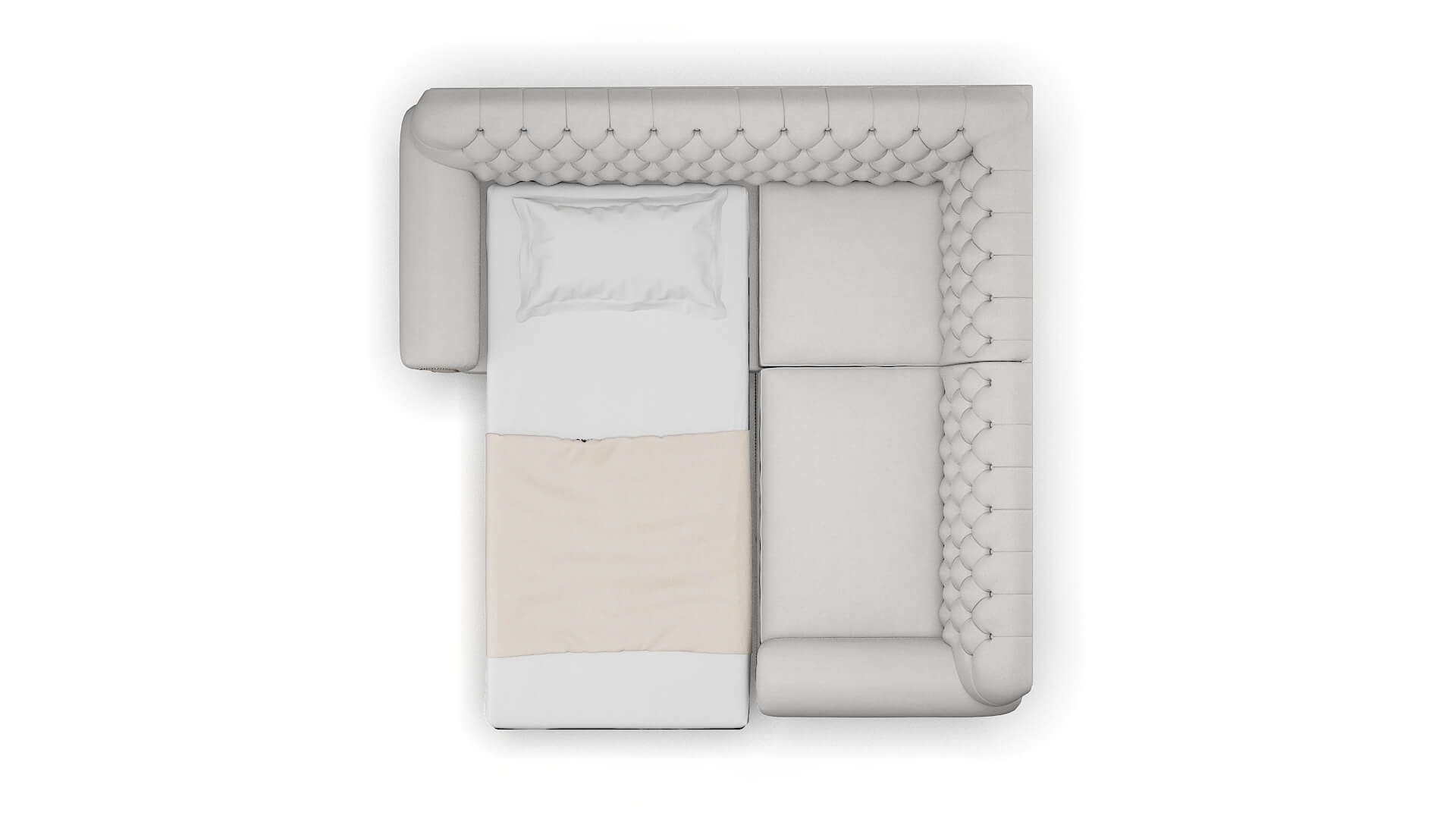 Chester Prisma Steam Sectional Sleeper Espresso legs 3