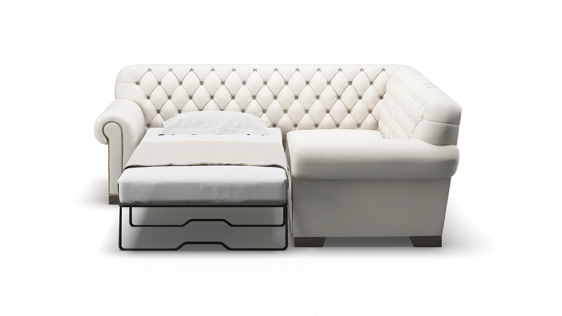 Chester Redondo Pearl Sectional Sleeper Espresso legs 1