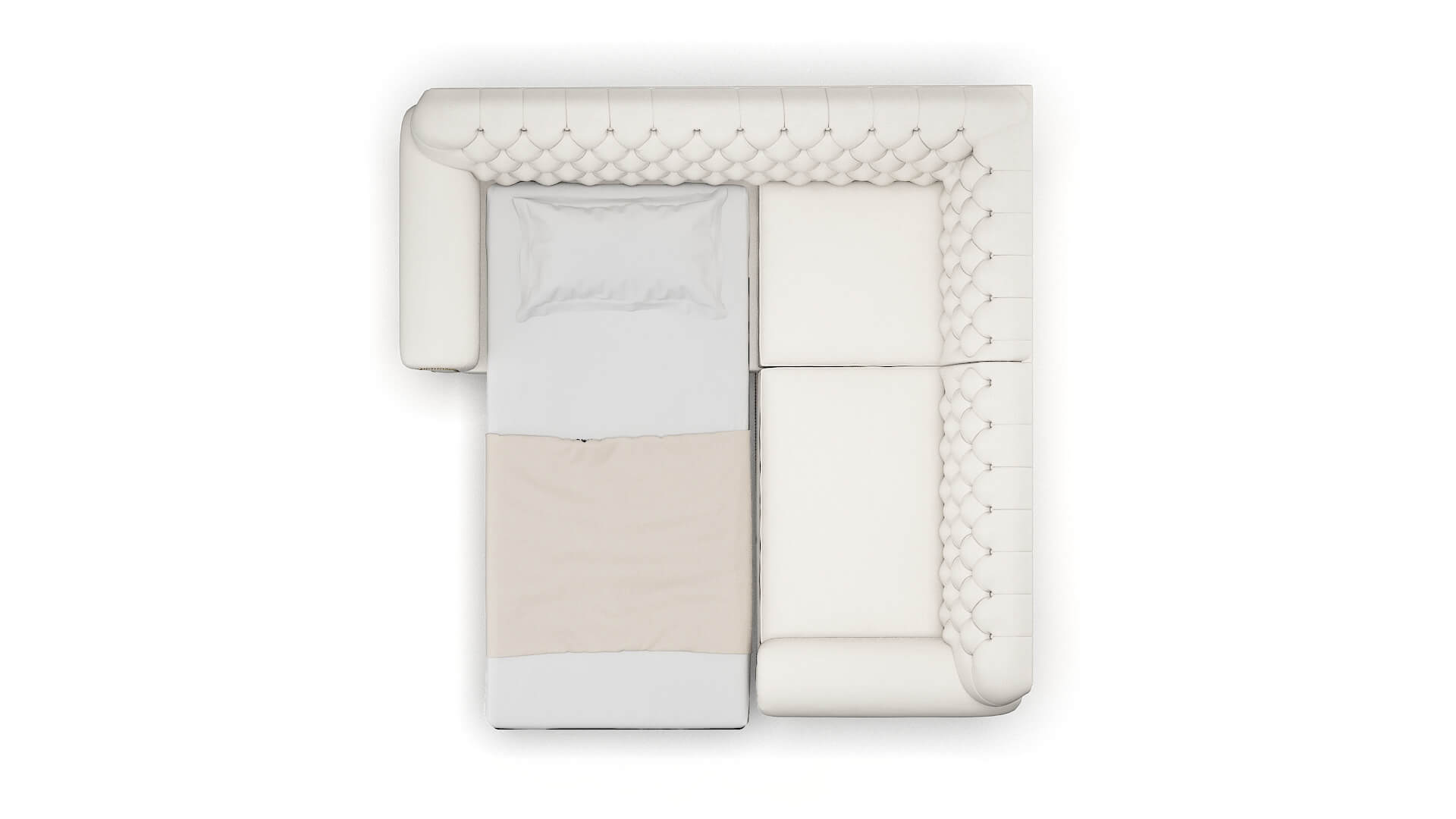 Chester Redondo Pearl Sectional Sleeper Espresso legs 3