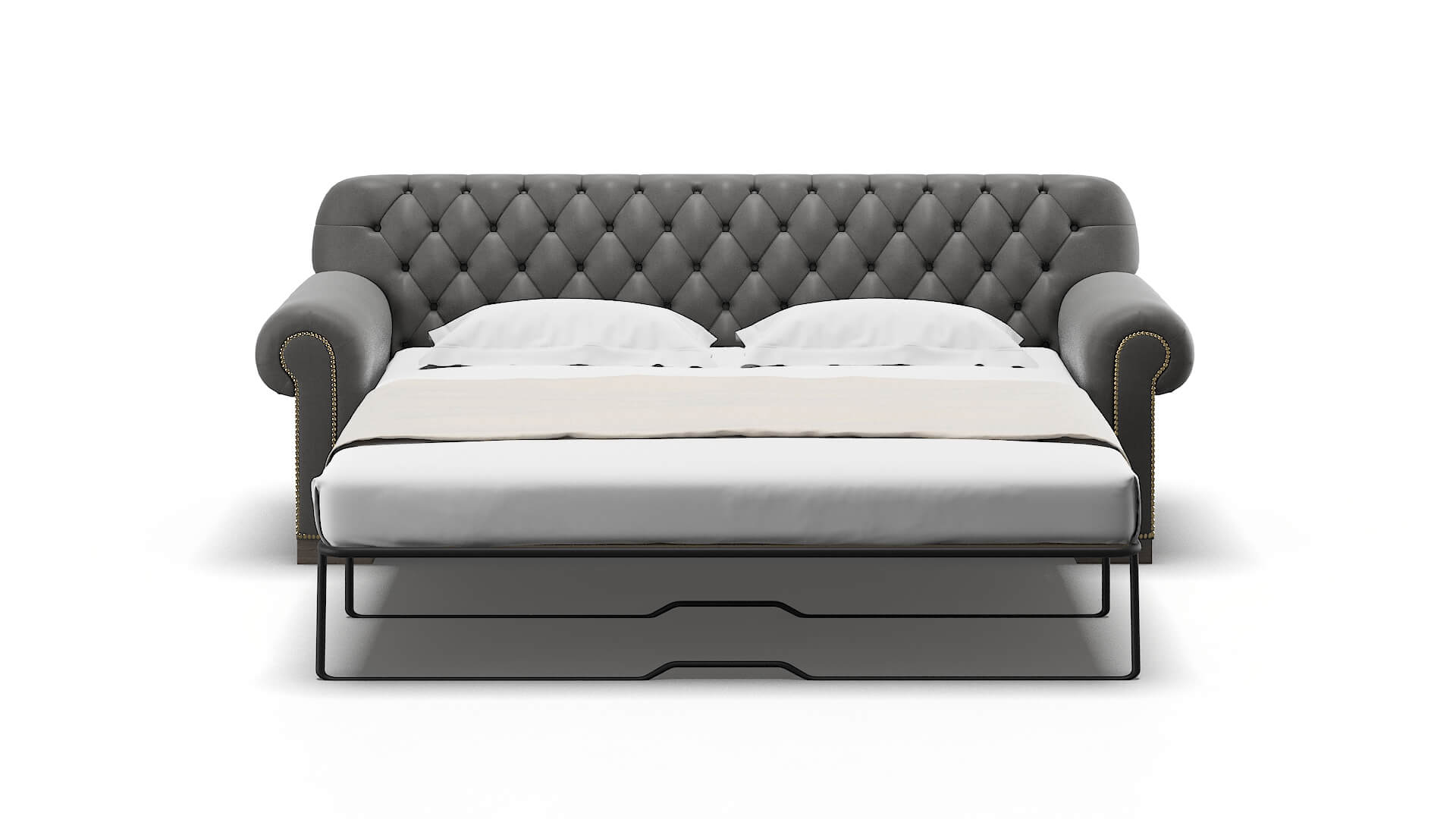 Chester Rocket Charcoal Sofa Sleeper Espresso legs 1