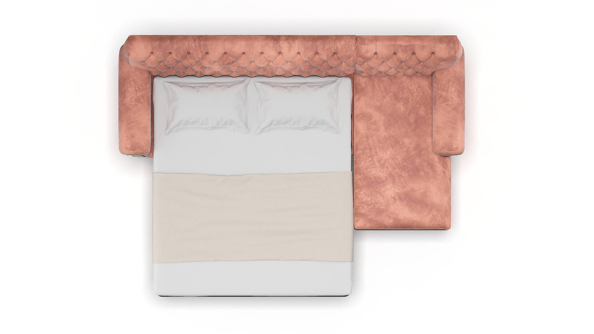 Chester Royale Blush Panel Sleeper Espresso legs 3