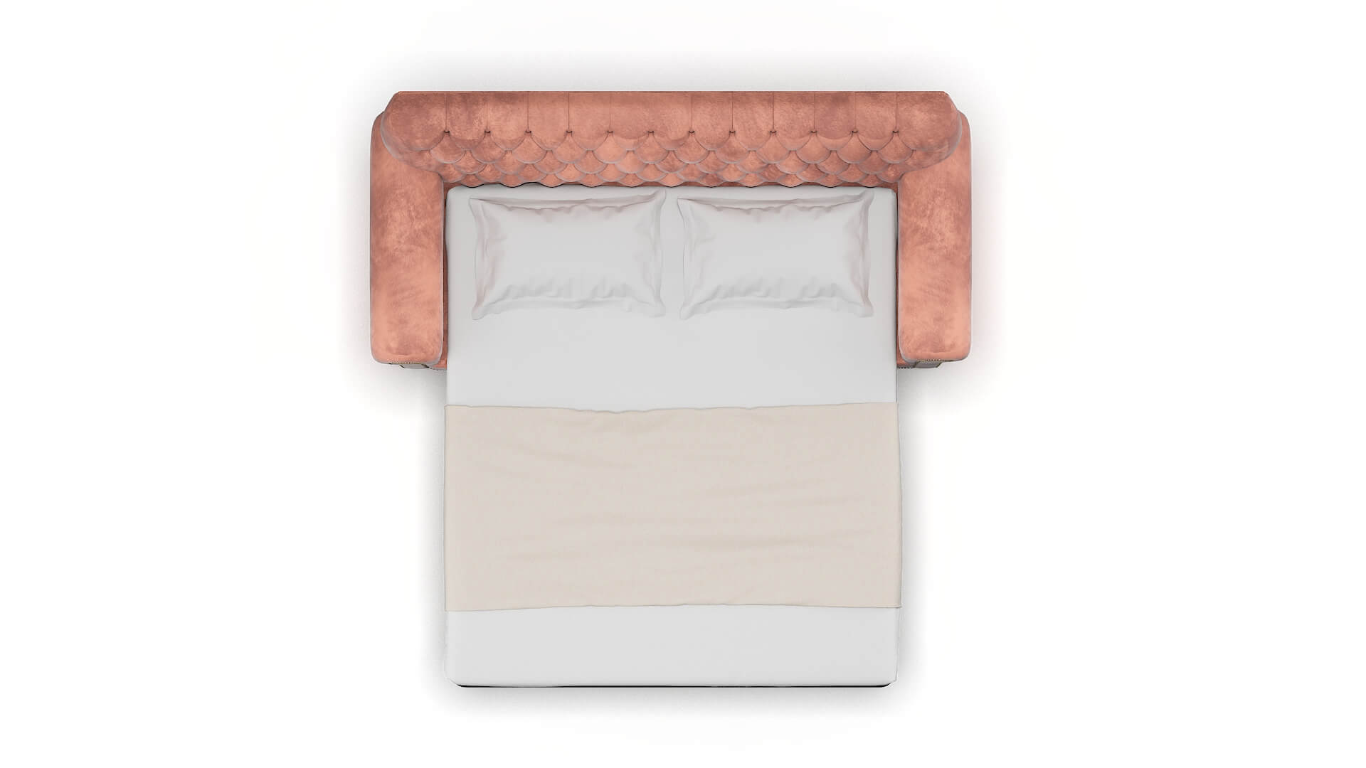 Chester Royale Blush Sofa Sleeper Espresso legs 3