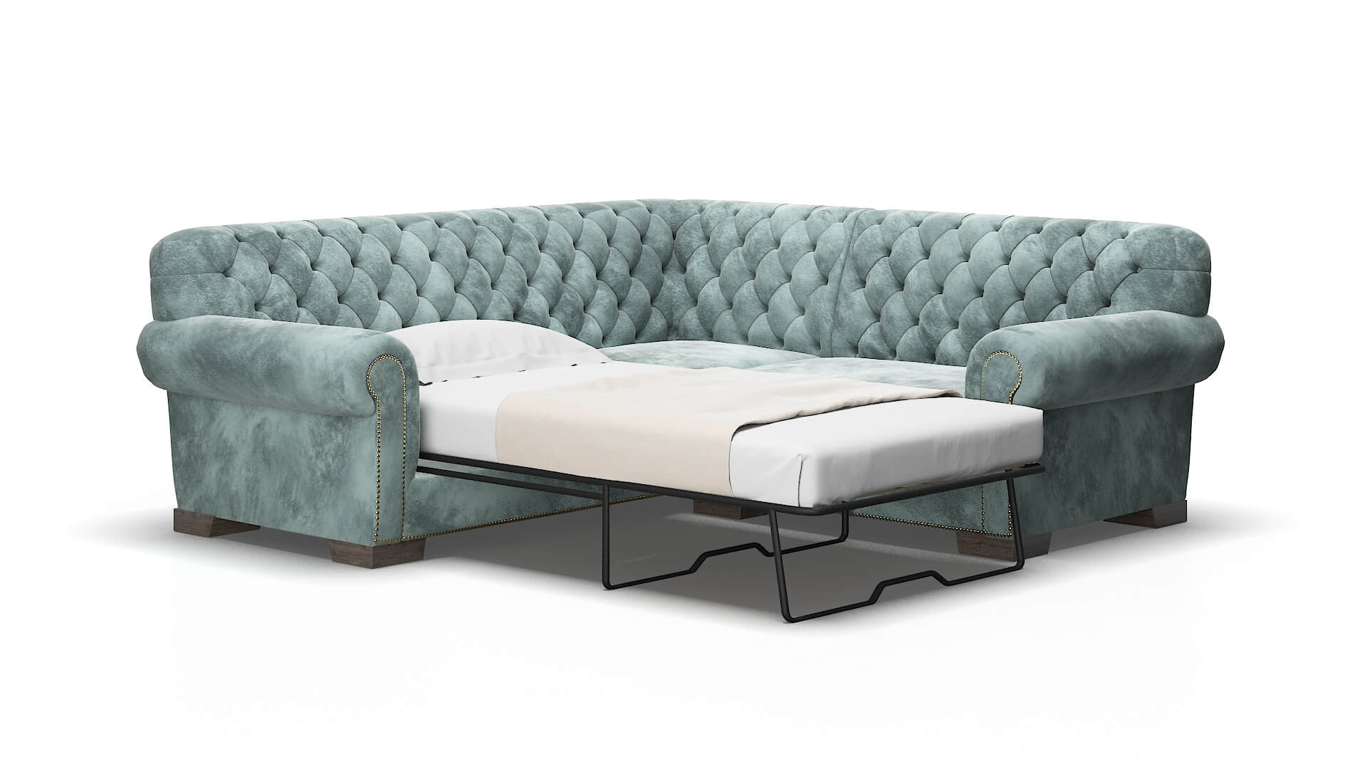 Chester Royale cloud Sectional sleeper Espresso Legs  2