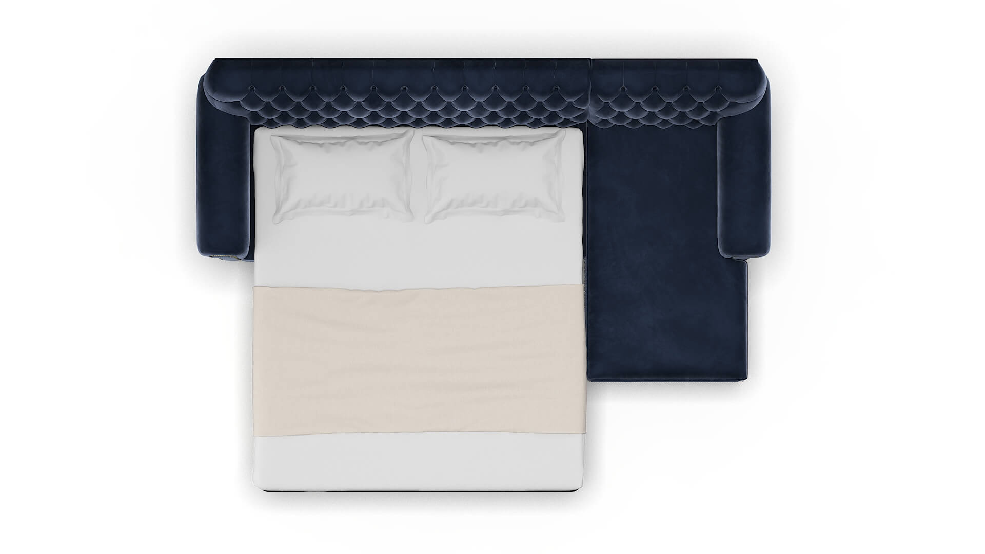 Chester Royale Cobalt Panel Sleeper Espresso legs 3