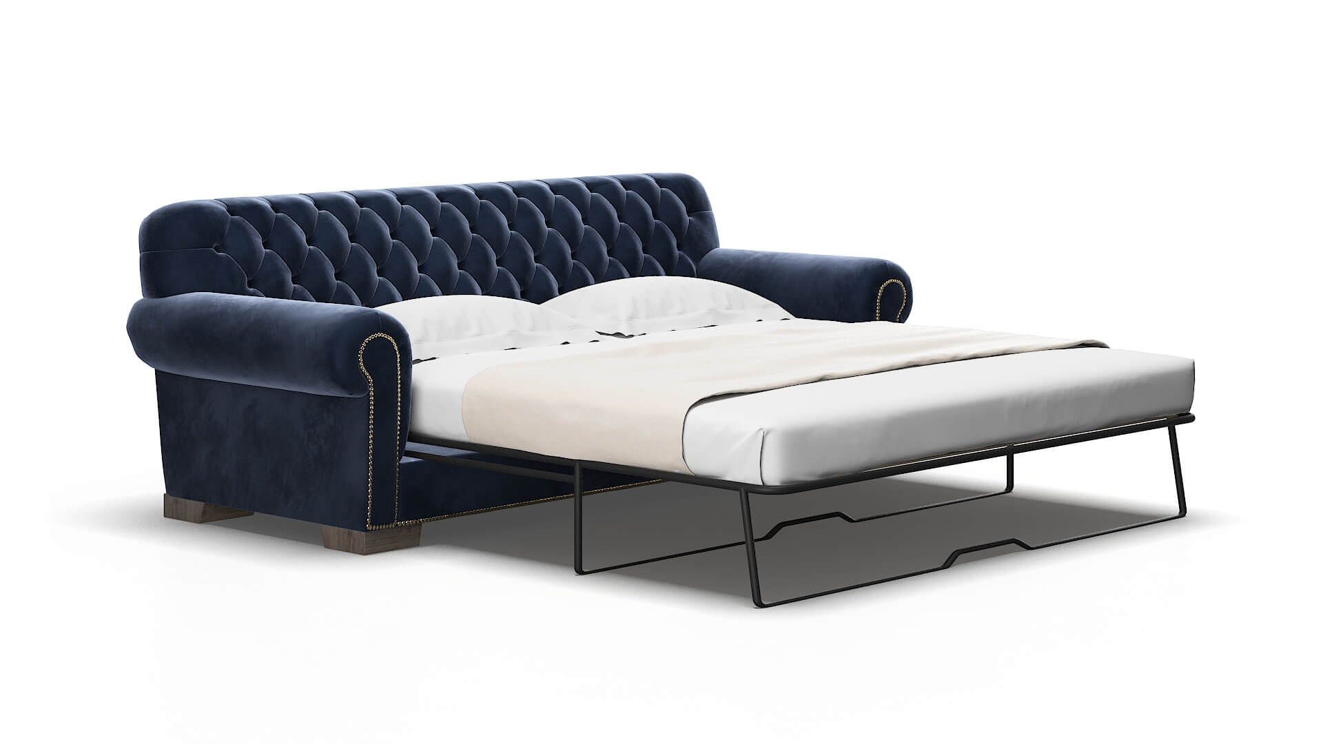 Chester Royale cobalt Sofa sleeper Espresso Legs  2