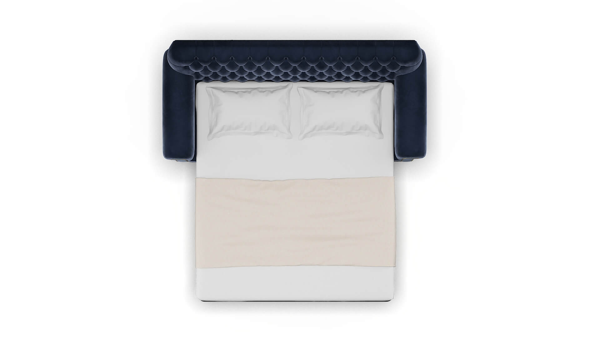 Chester Royale Cobalt Sofa Sleeper Espresso legs 3