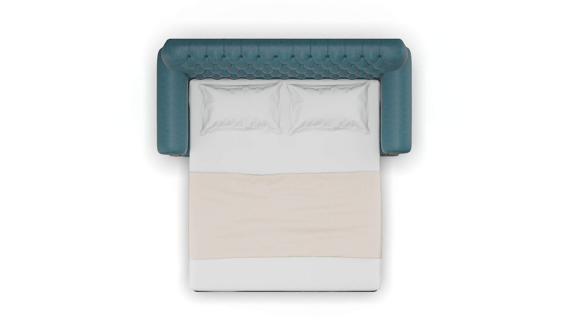 Chester Royale Electric_blue Sofa Sleeper Espresso legs 3