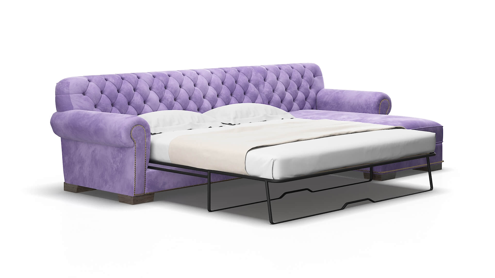 Chester Royale lavender Panel sleeper Espresso Legs  2