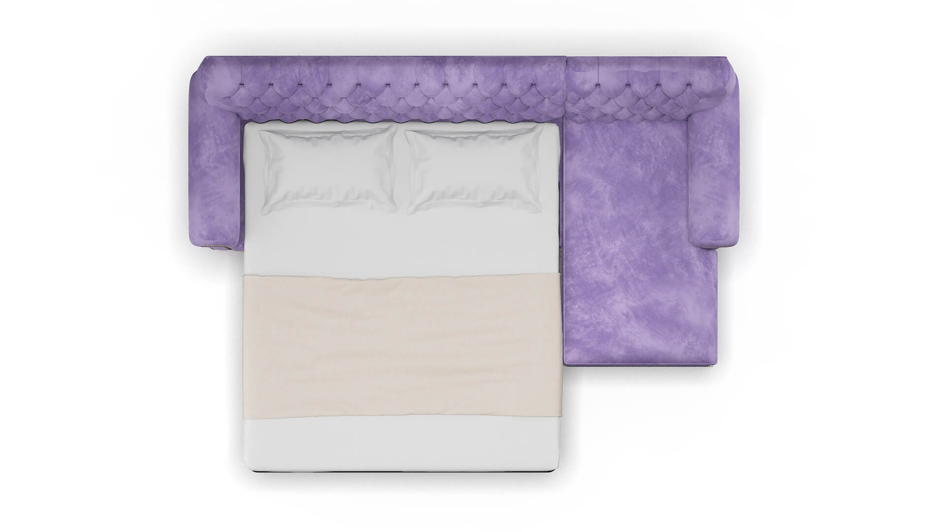 Chester Royale Lavender Panel Sleeper Espresso legs 3