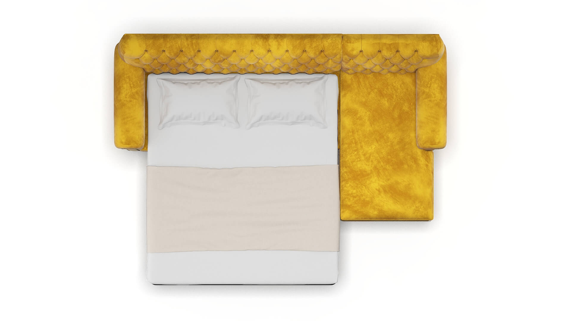 Chester Royale Marigold Panel Sleeper Espresso legs 3