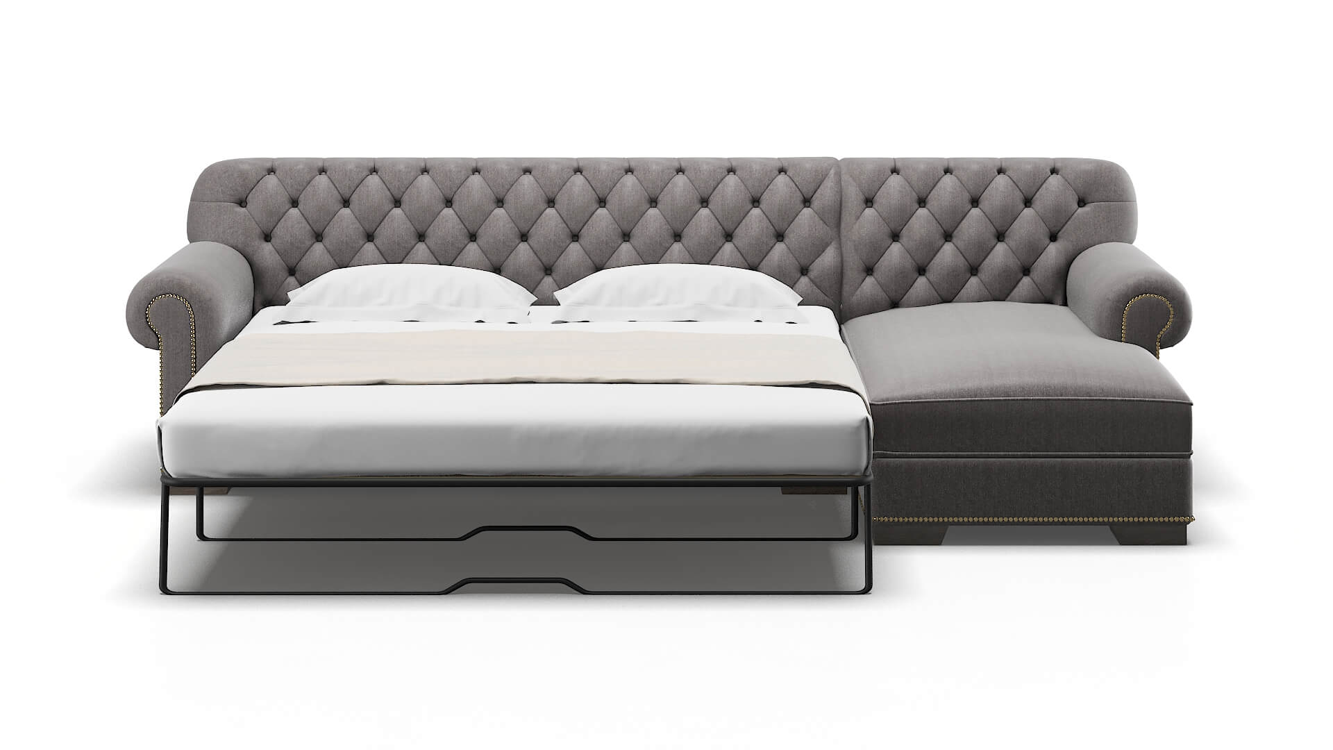 Chester Sasha Granite Panel Sleeper Espresso legs 1