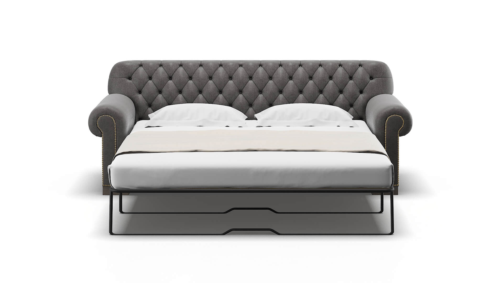 Chester Sasha Grey Sofa Sleeper Espresso legs 1