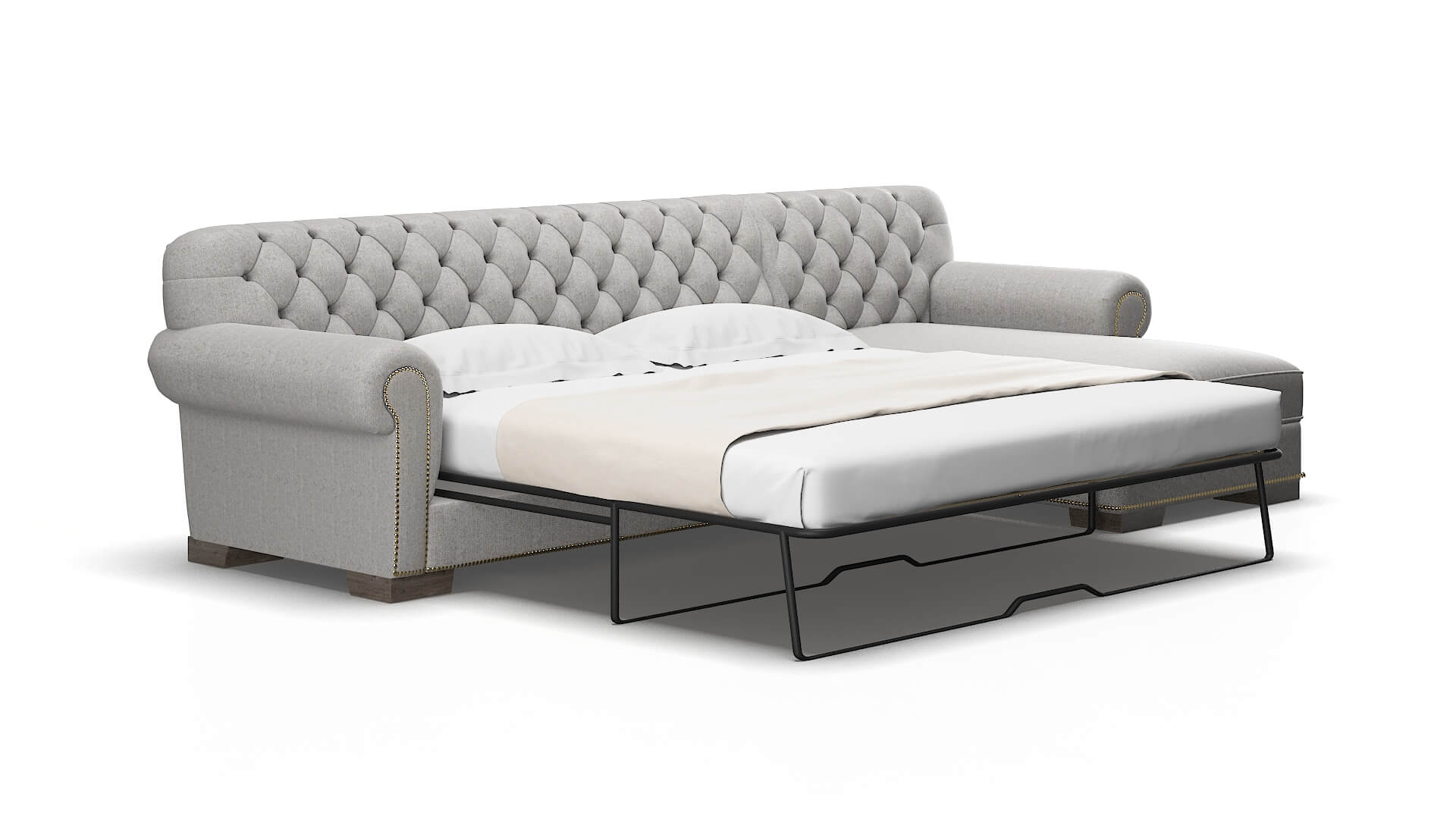 Chester Sasha Silver Panel Sleeper Espresso legs 2