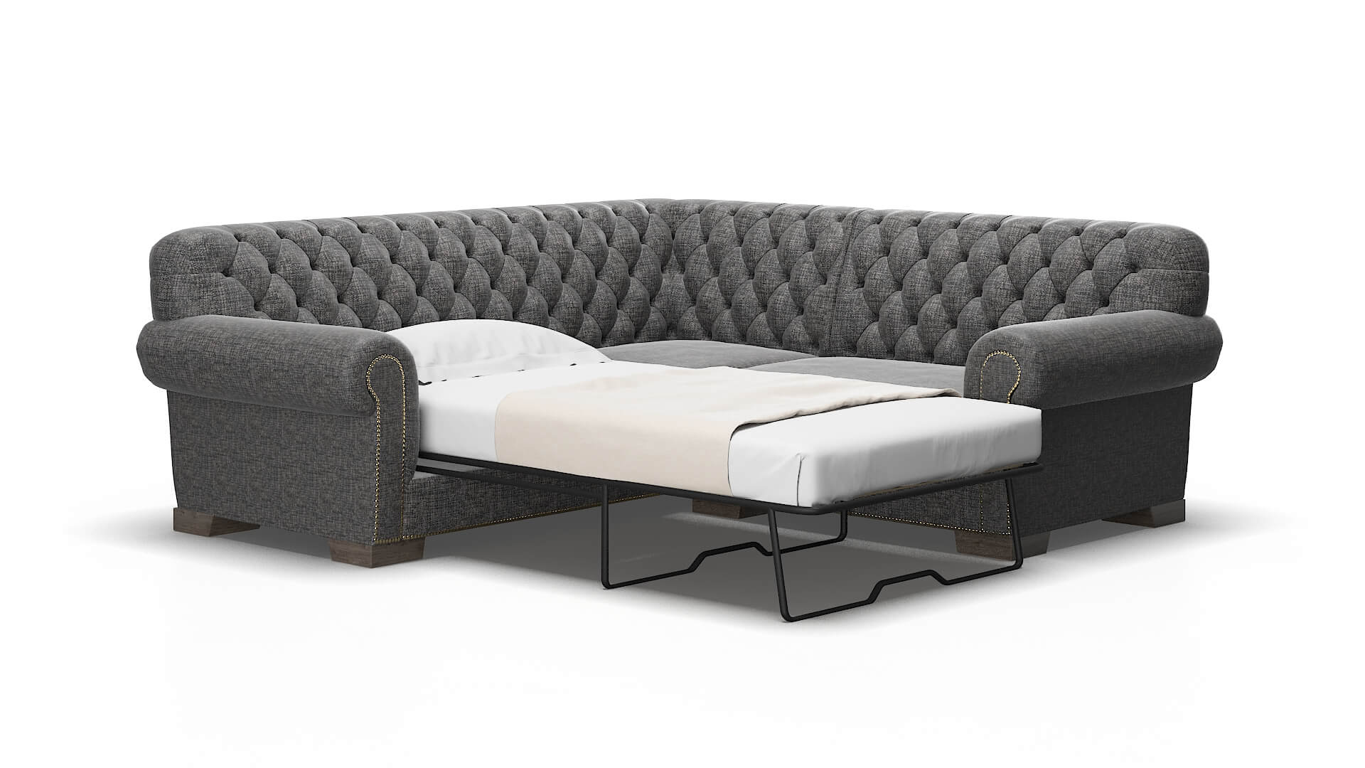 Chester Sosoftness 51 Sectional sleeper Espresso Legs  2