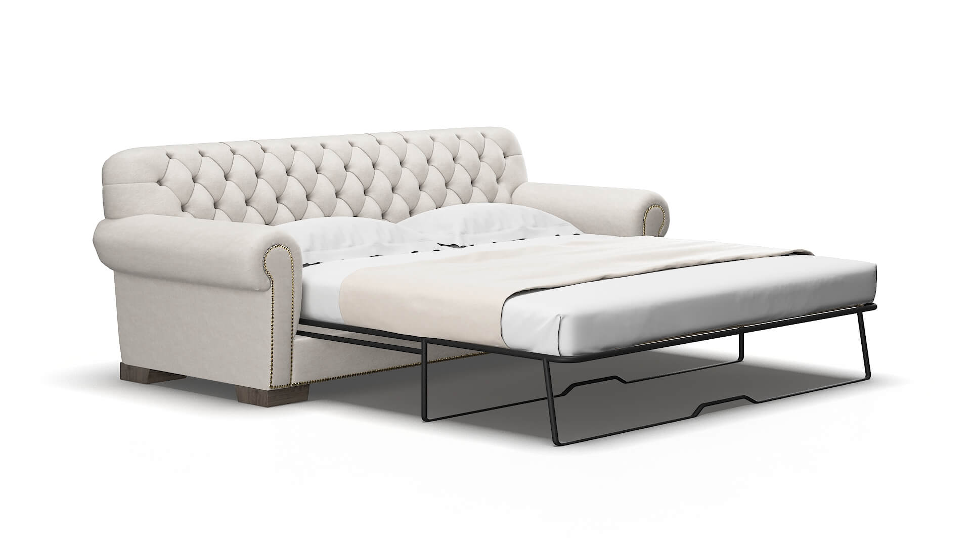 Chester Suave dove Sofa sleeper Espresso Legs  2