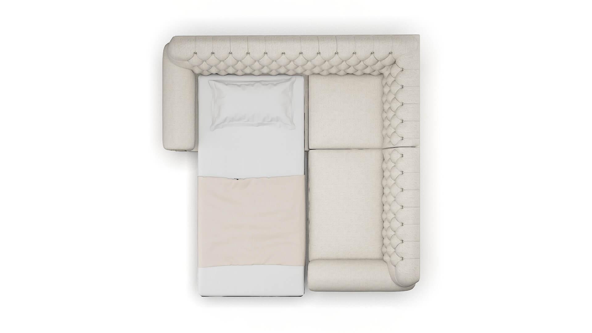 Chester Terrain Natural Sectional Sleeper Espresso legs 3