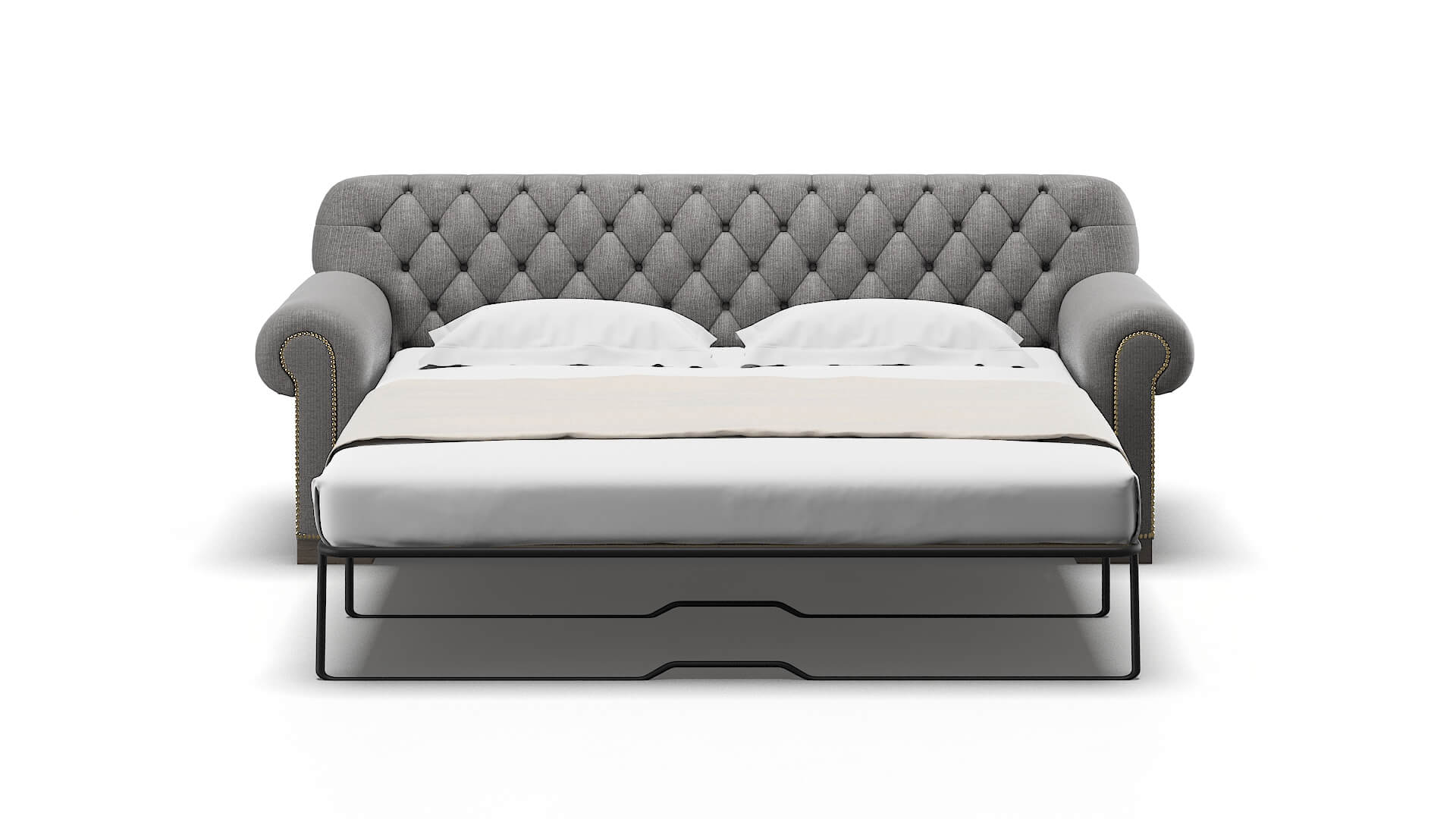 Chester Terrain Oatmeal Sofa Sleeper Espresso legs 1