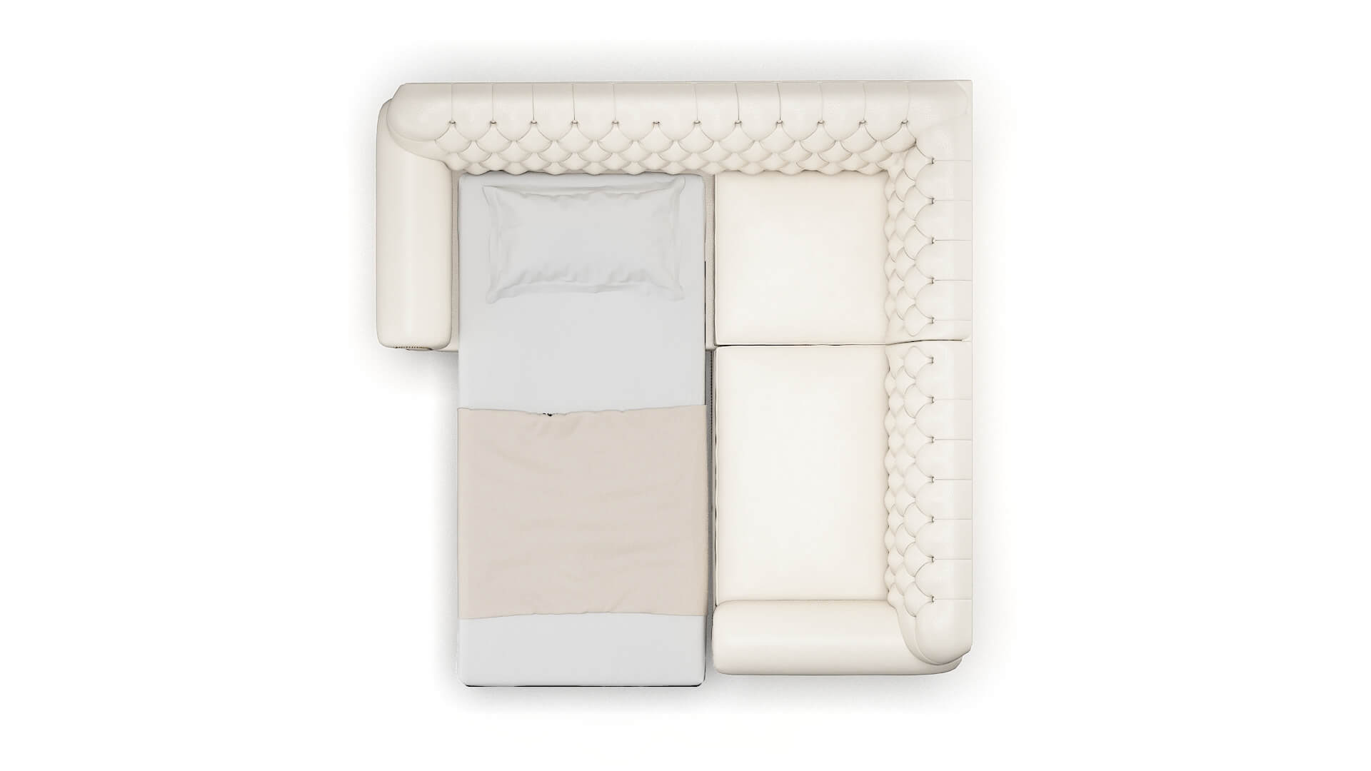 Chester Urban_d Snow Sectional Sleeper Espresso legs 3