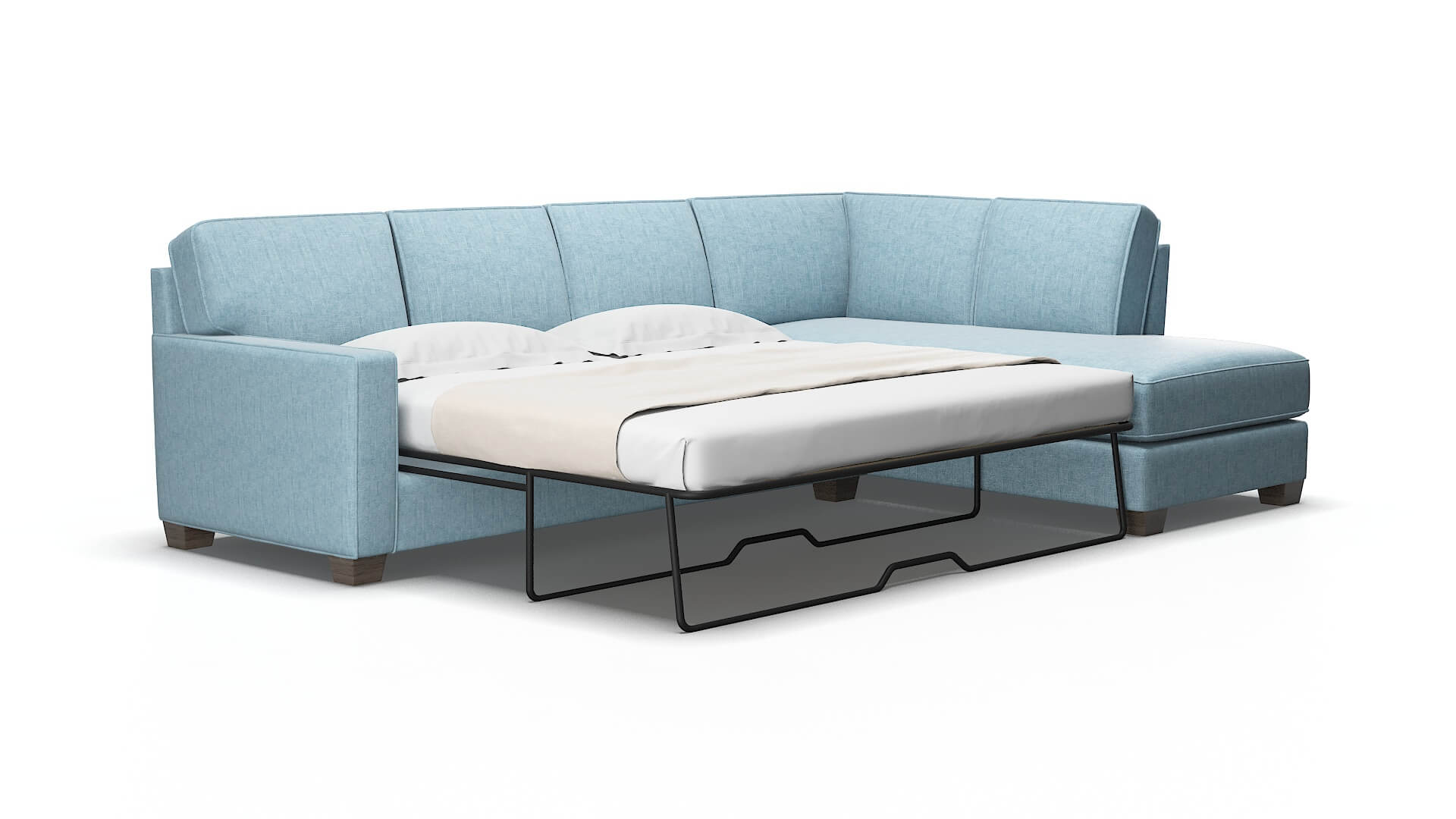 Chicago Atlas turquoise Panel sleeper Espresso Legs  2