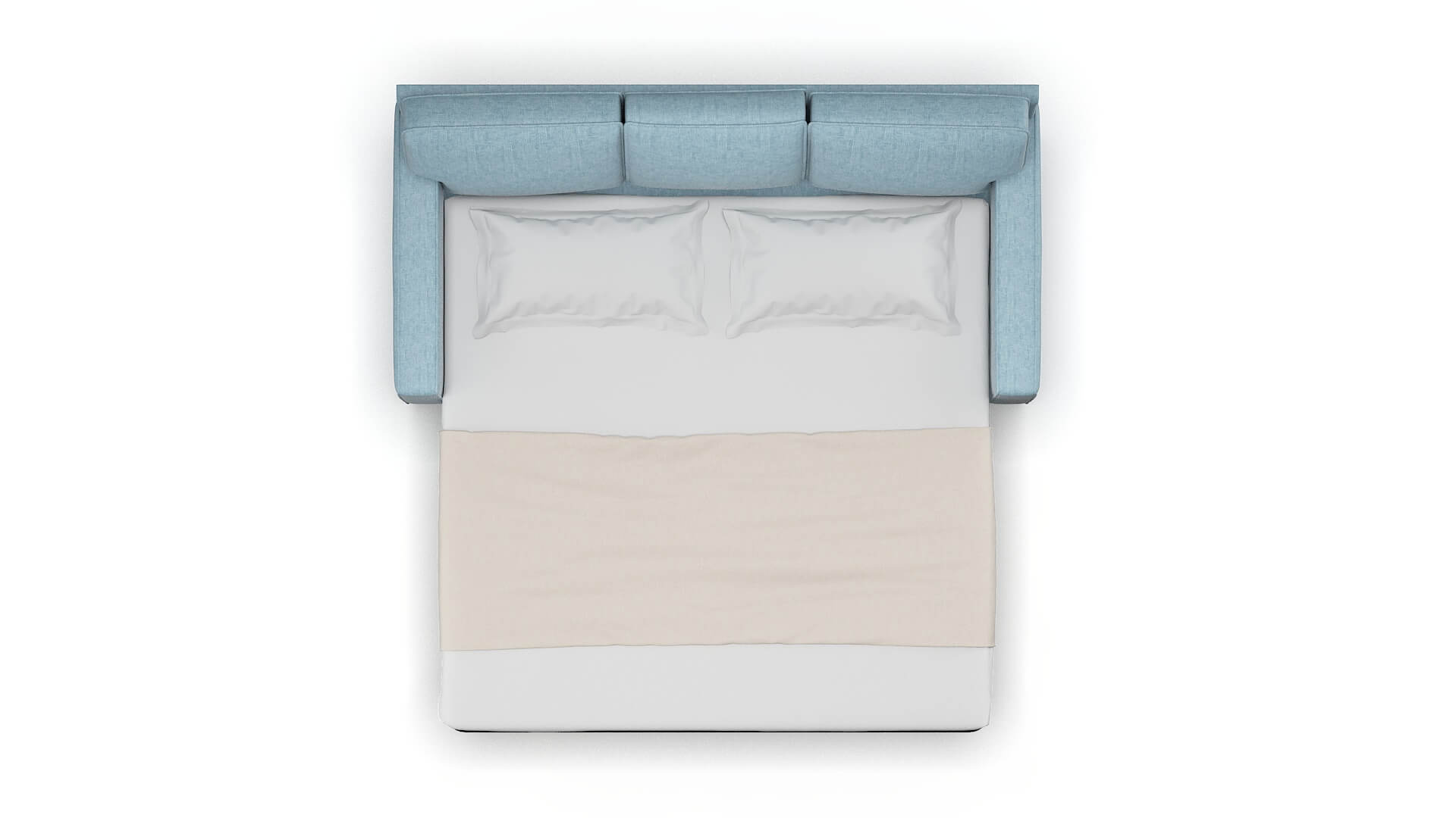 Chicago Atlas Turquoise Sofa Sleeper Espresso legs 3