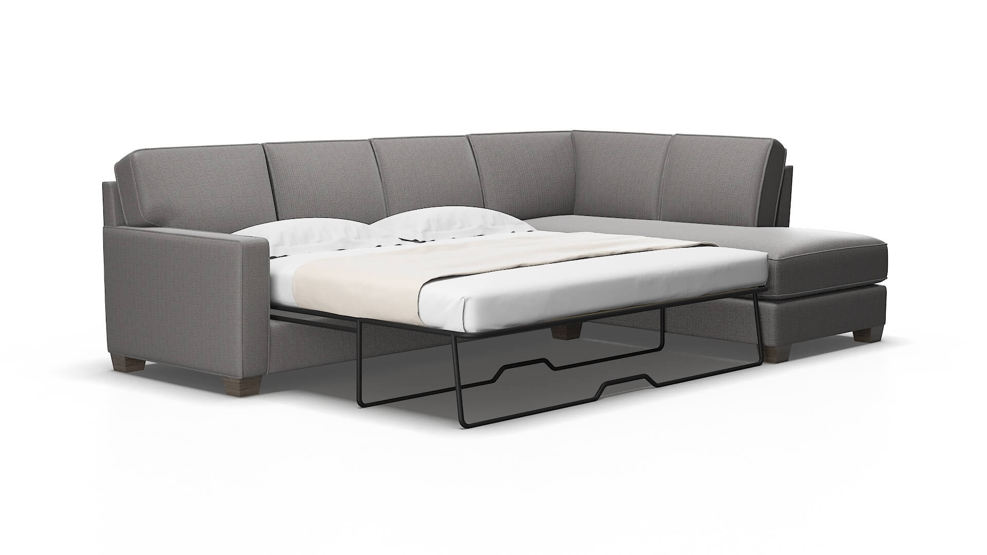 Chicago Avenger zinc Panel sleeper Espresso Legs  2