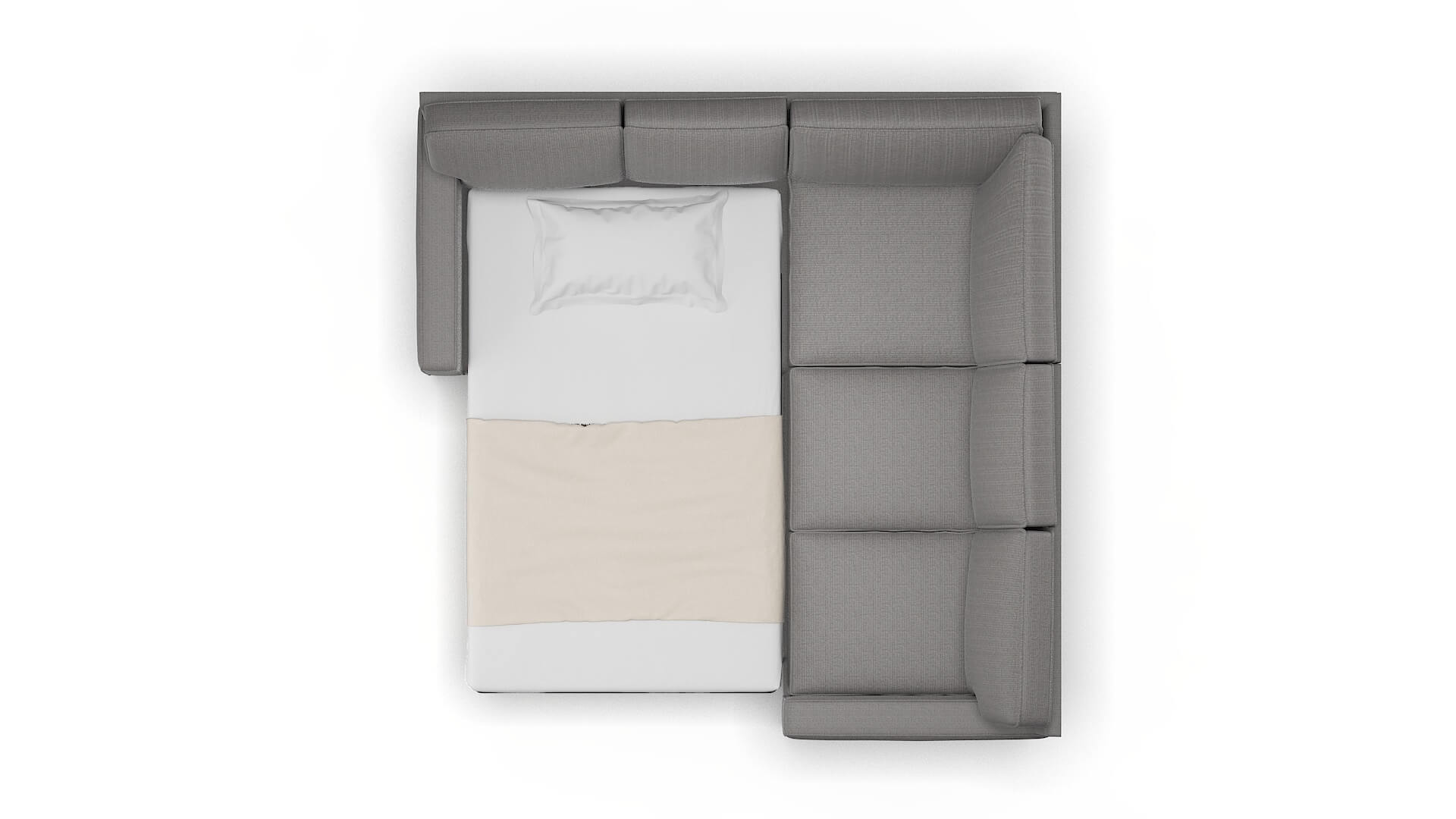 Chicago Avenger Zinc Sectional Sleeper Espresso legs 3