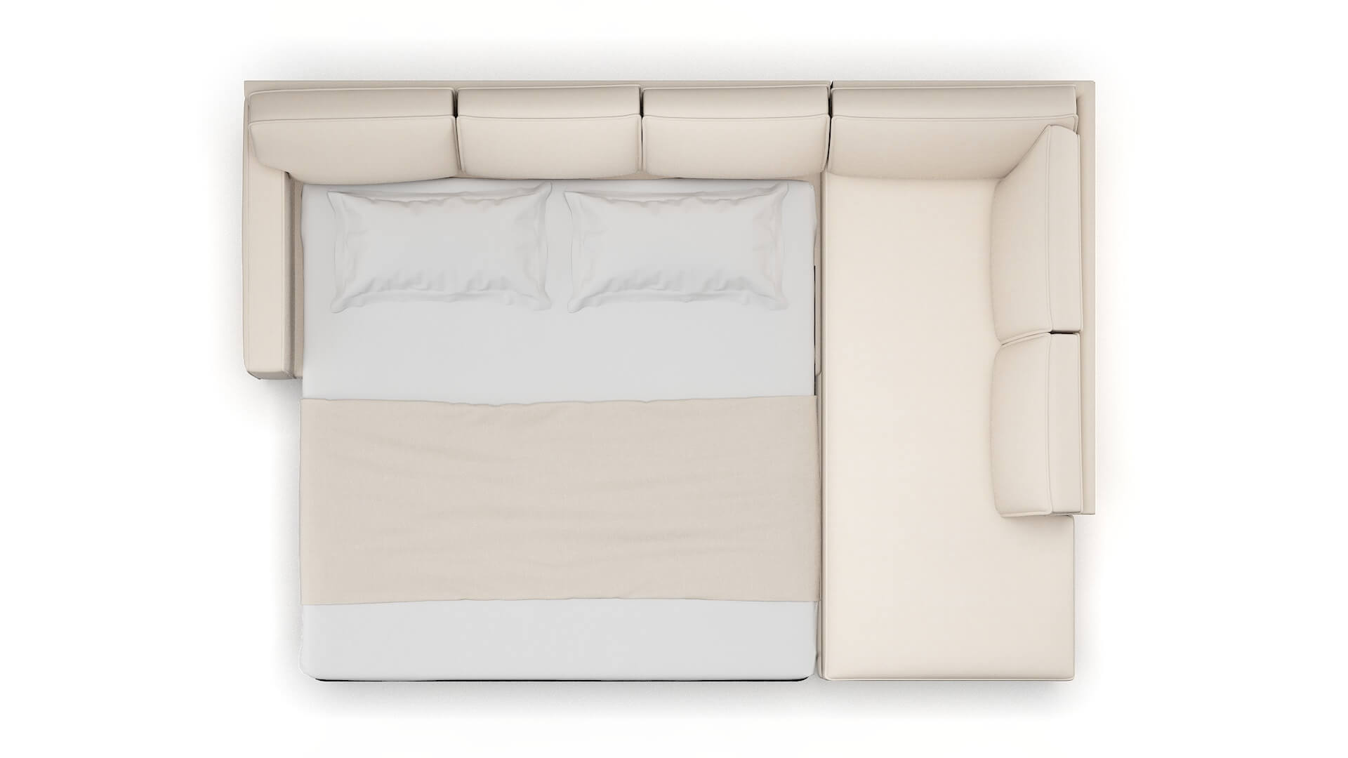 Chicago Bella Buckwheat Panel Sleeper Espresso legs 3