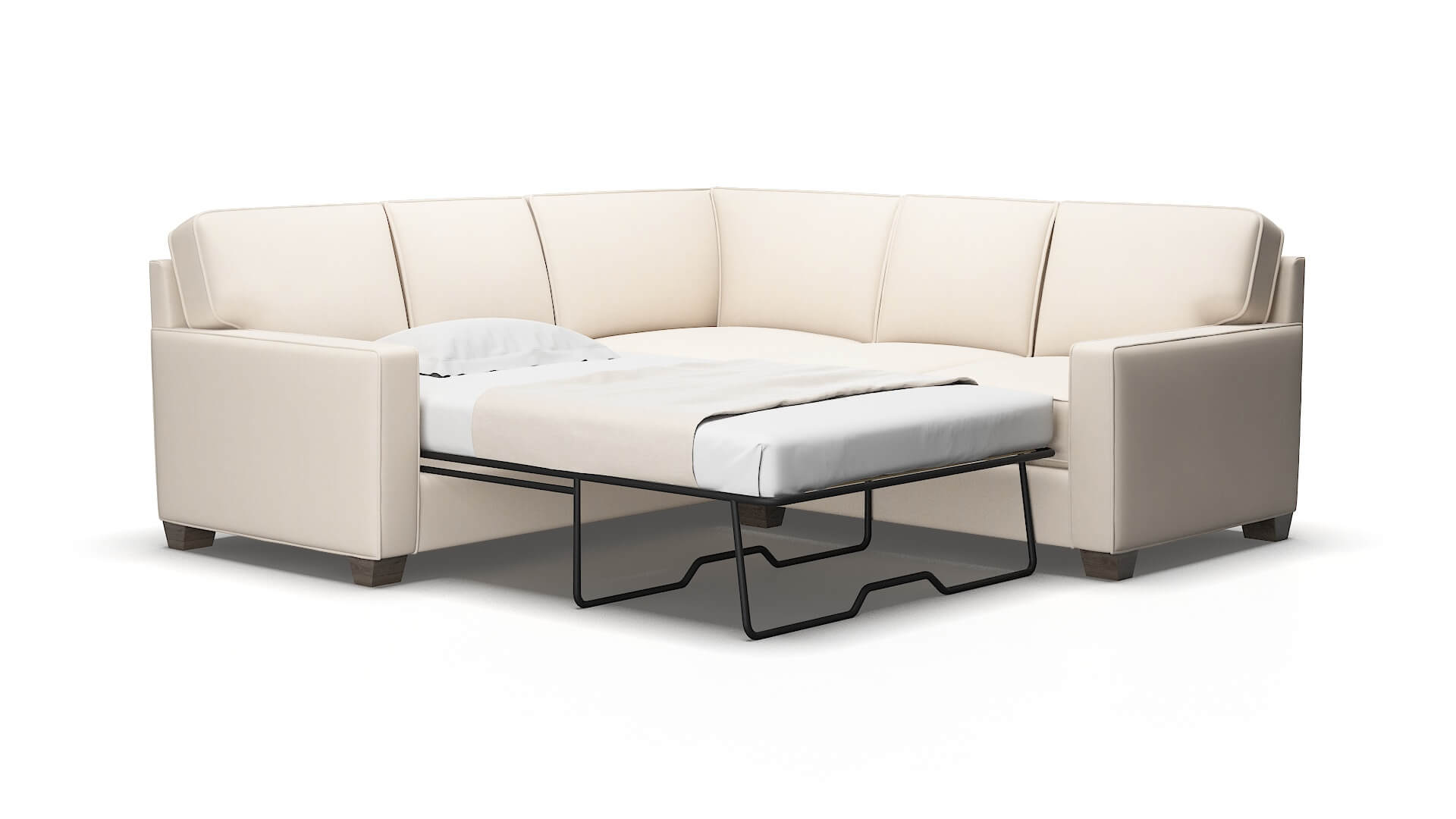 Chicago Bella buckwheat Sectional sleeper Espresso Legs  2