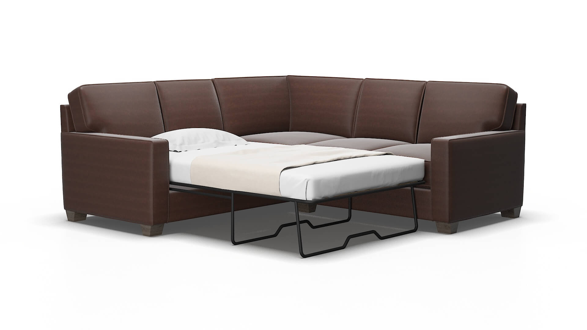 Chicago Bella espresso Sectional sleeper Espresso Legs  2