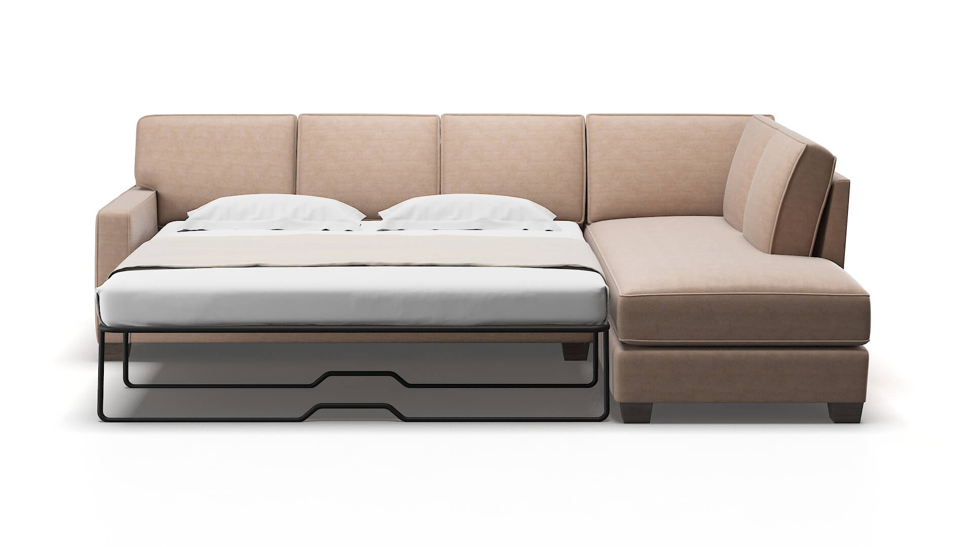 Chicago Bella Pewter Panel Sleeper Espresso legs 1