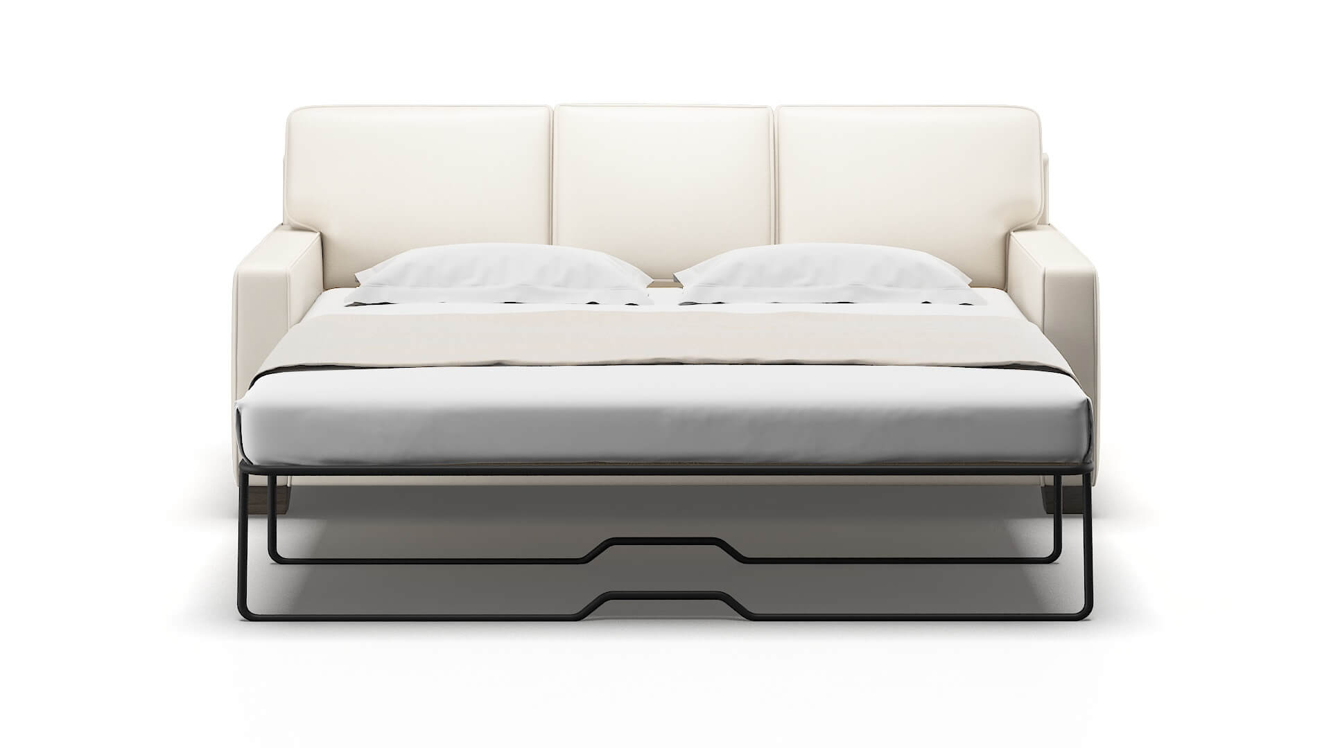 Chicago Blanche Milky Sofa Sleeper Espresso legs 1