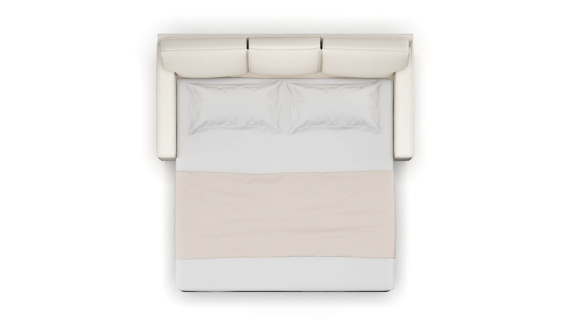 Chicago Blanche Milky Sofa Sleeper Espresso legs 3