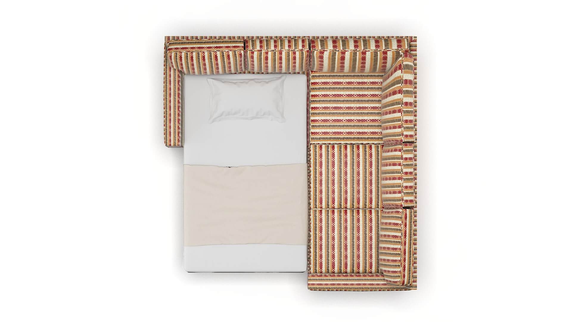 Chicago Bodhi Tango Sectional Sleeper Espresso legs 3