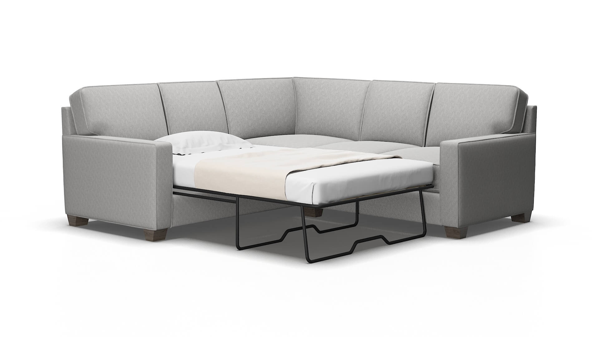 Chicago Bungalow graphite Sectional sleeper Espresso Legs  2