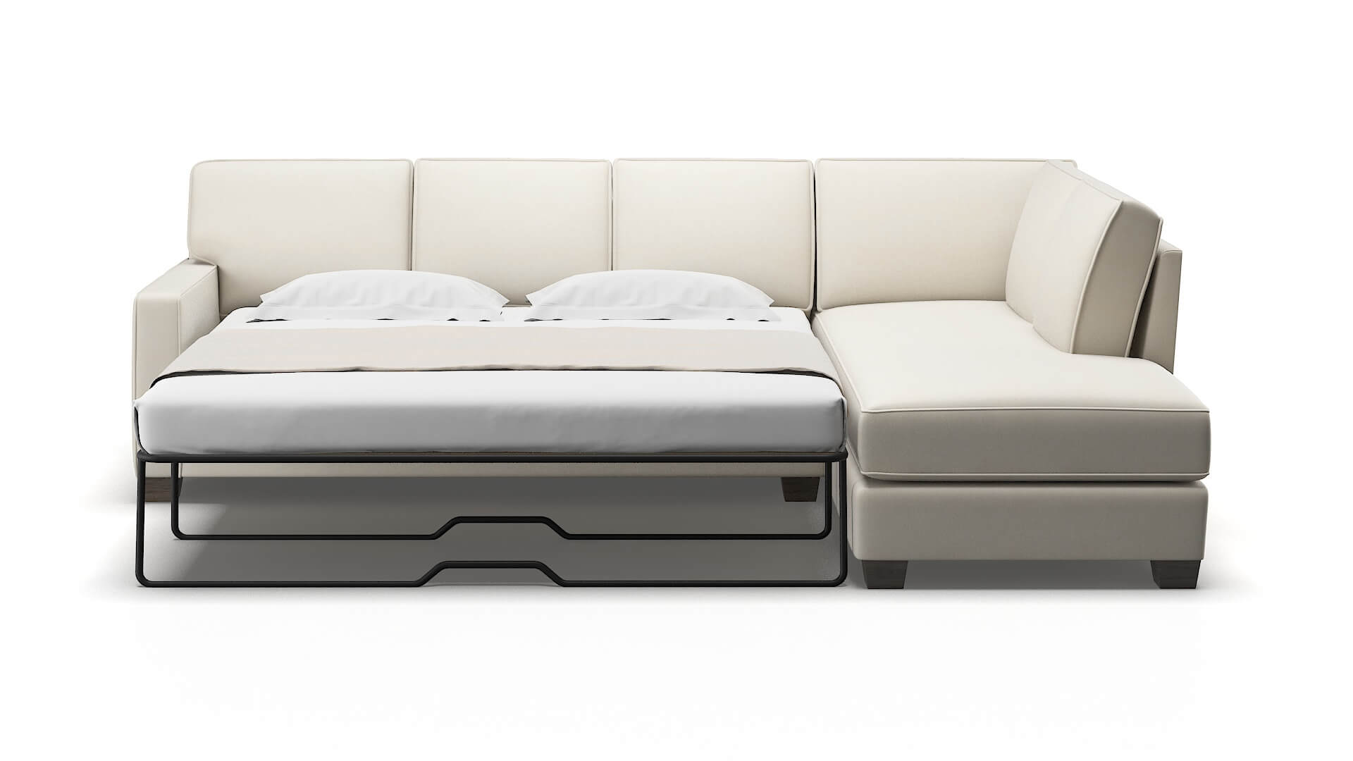 Chicago Bungalow Ivory Panel Sleeper Espresso legs 1