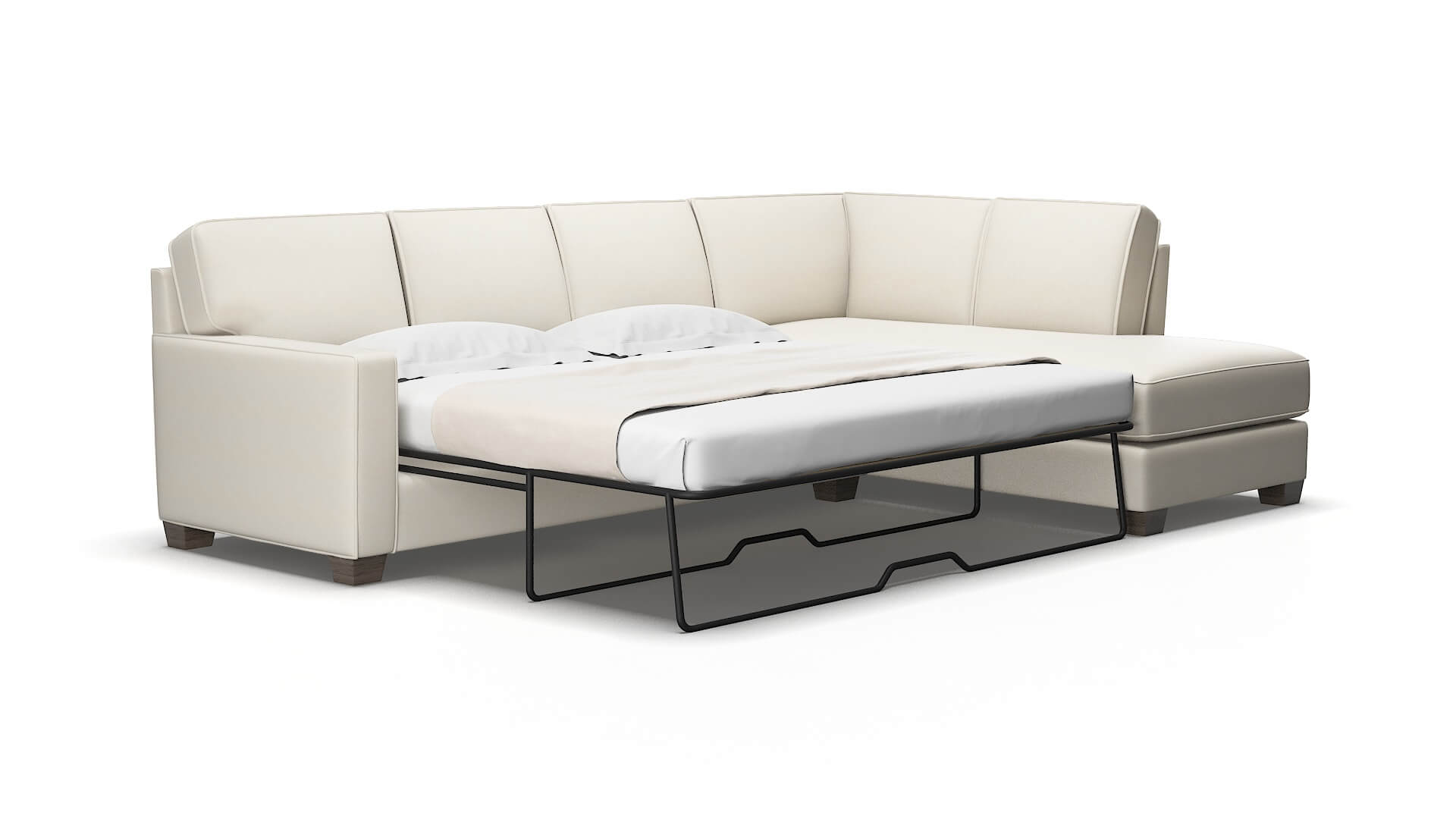 Chicago Bungalow Ivory Panel Sleeper espresso legs 2