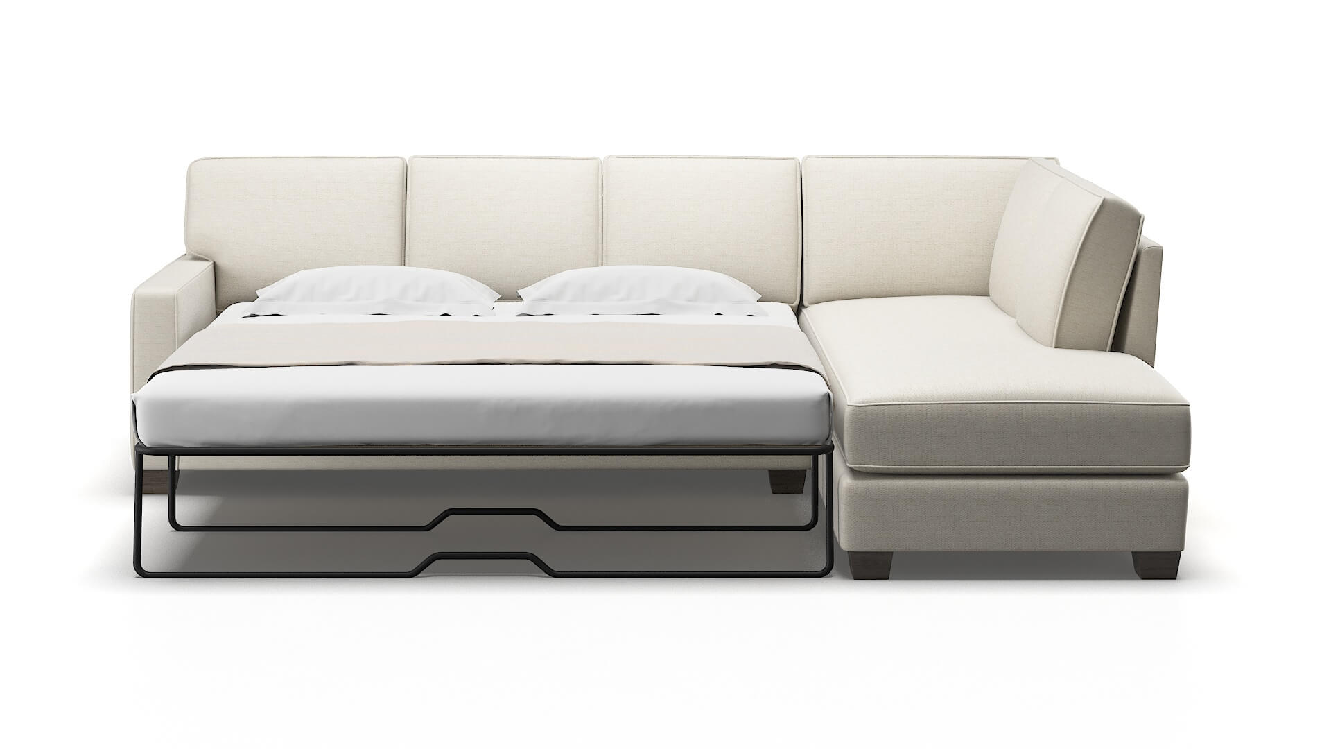 Chicago Catalina Linen Panel Sleeper Espresso legs 1