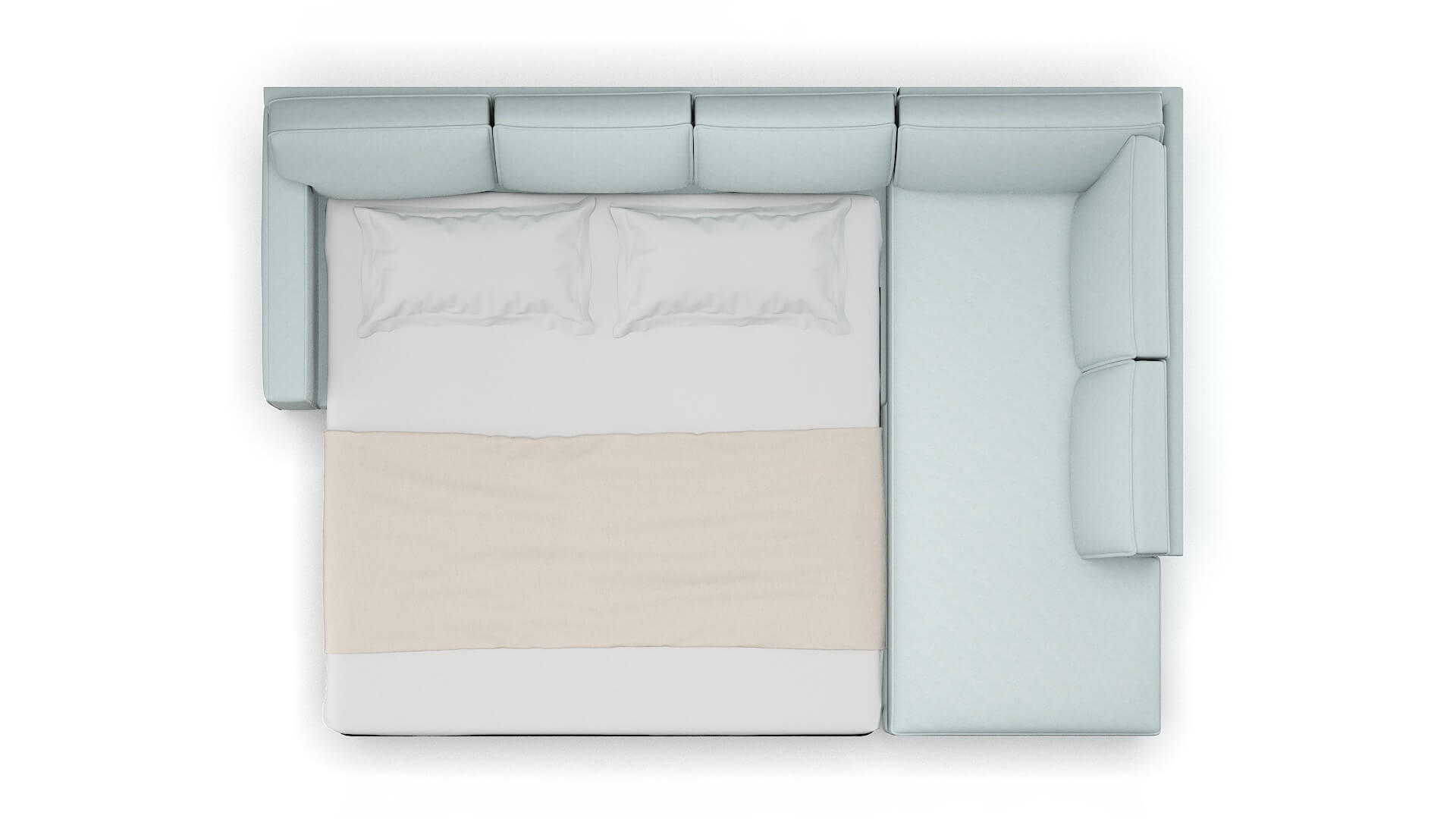 Chicago Clyde Cornflower Panel Sleeper Espresso legs 3