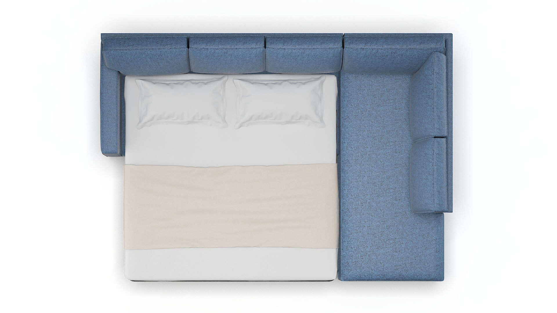 Chicago Clyde Deep_ocean Panel Sleeper Espresso legs 3