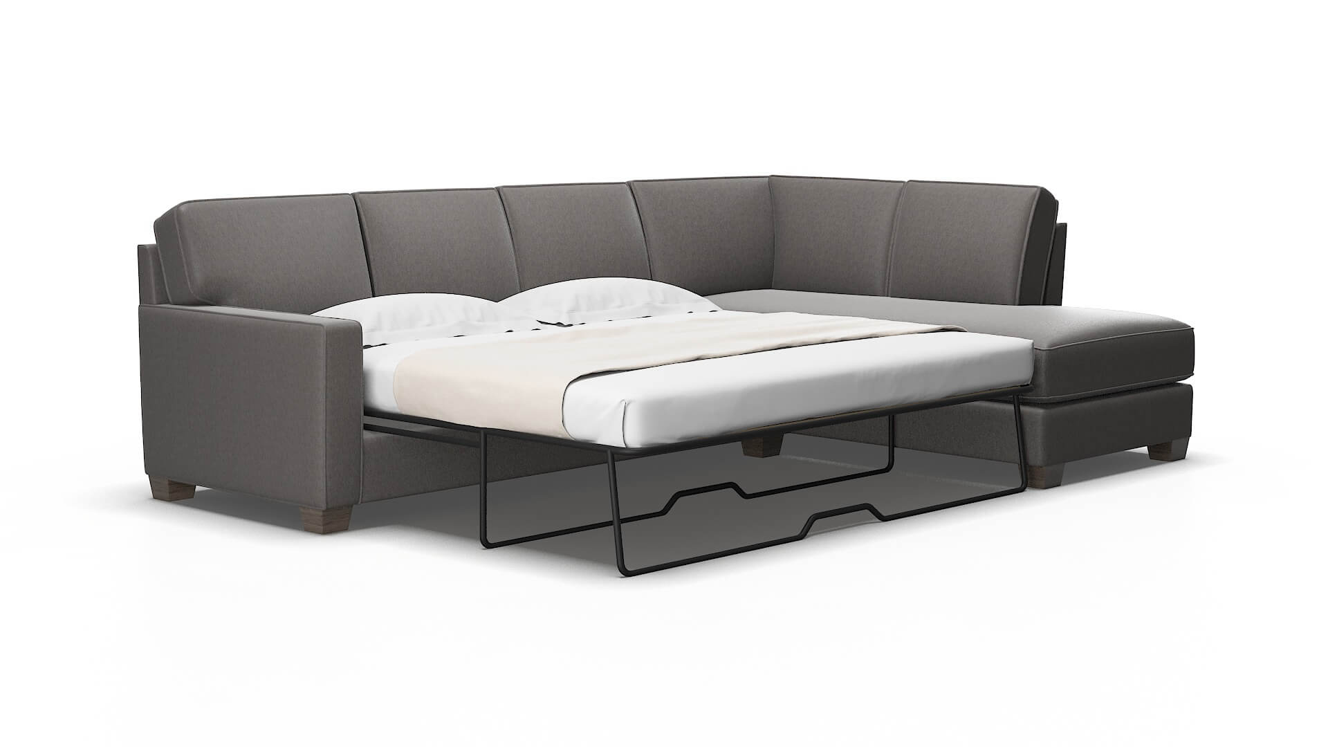Chicago Cosmo charcoal Panel sleeper Espresso Legs  2