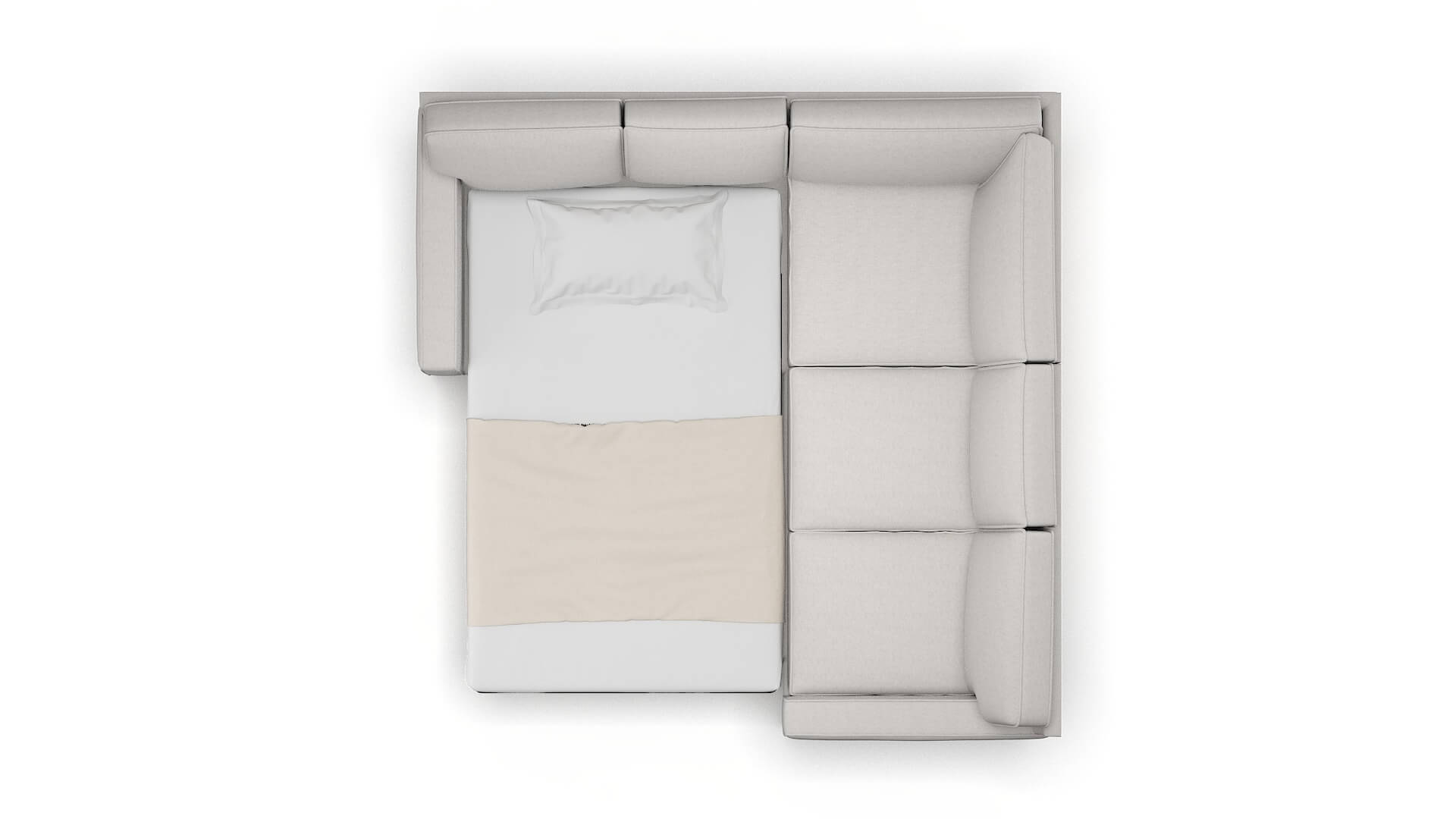 Chicago Cosmo Silver Sectional Sleeper Espresso legs 3