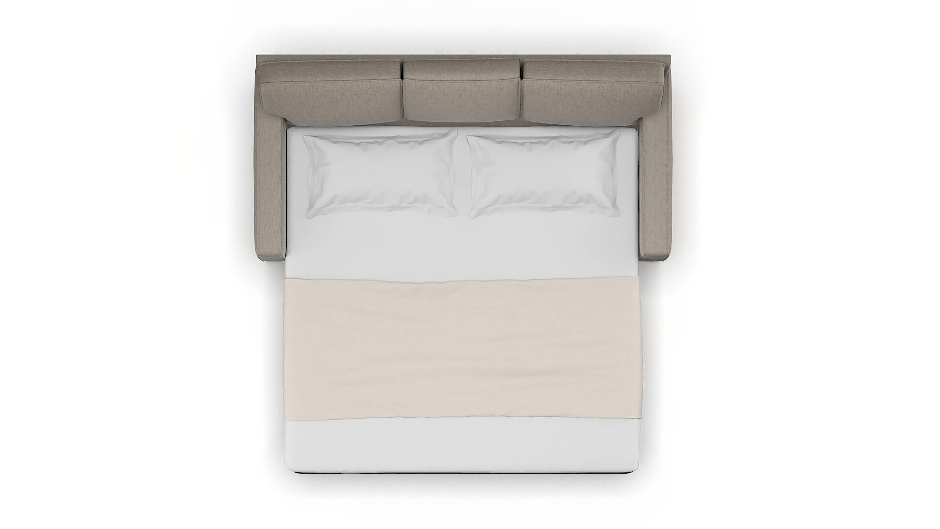 Chicago Cosmo Taupe Sofa Sleeper Espresso legs 3