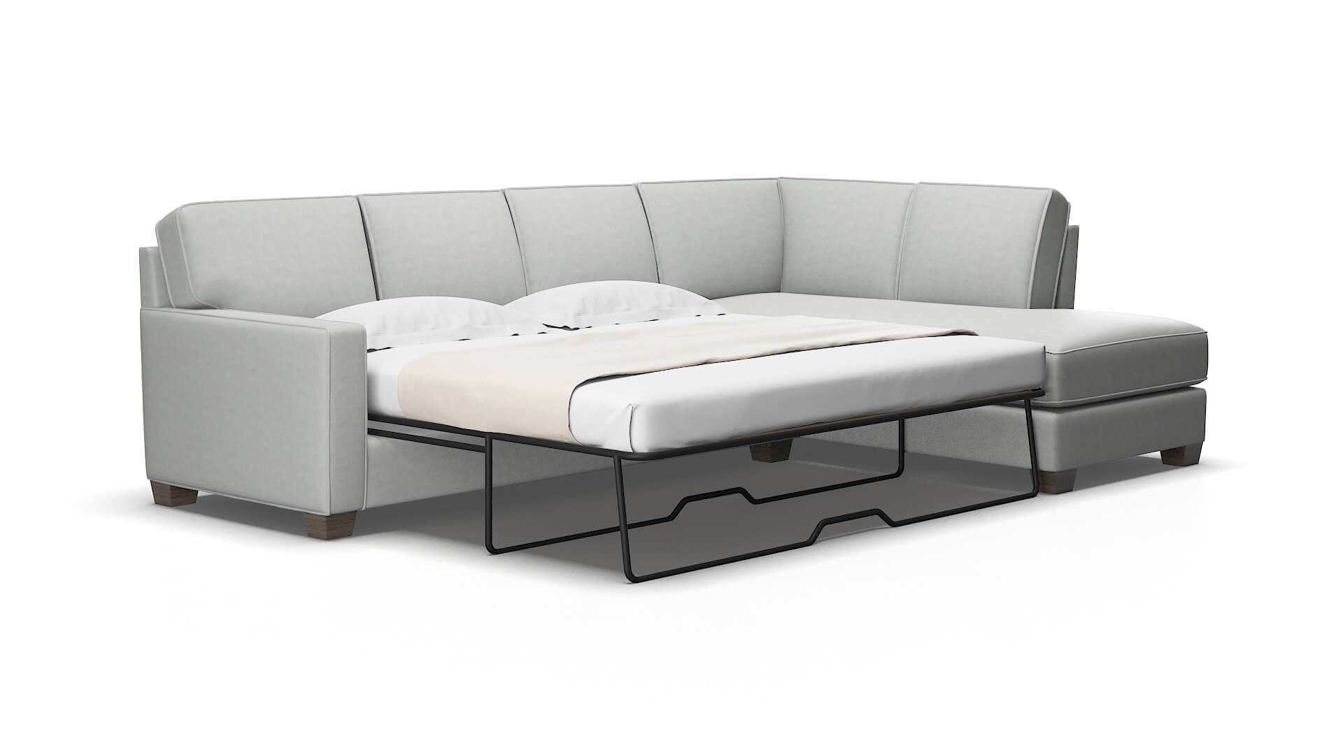 Chicago Dawson platinum Panel sleeper Espresso Legs  2