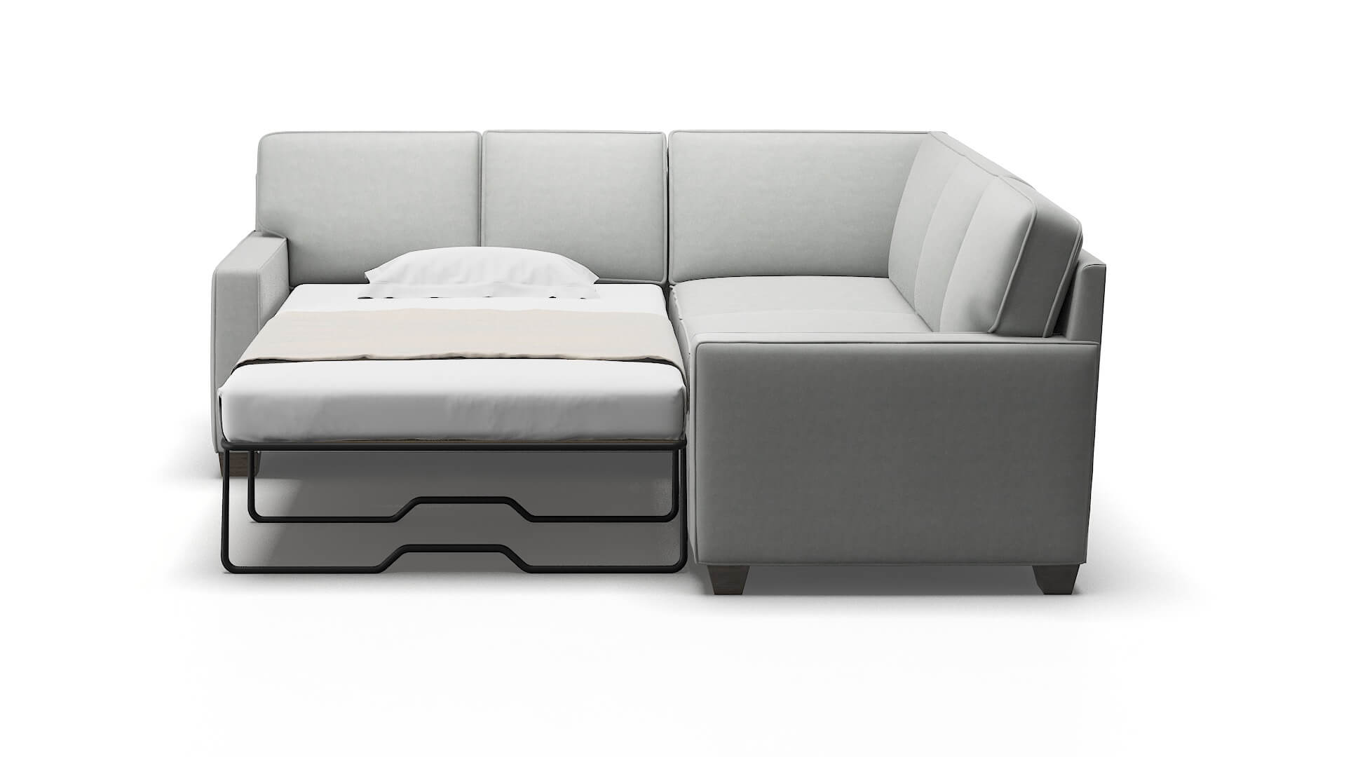 Chicago Dawson Platinum Sectional Sleeper Espresso legs 1