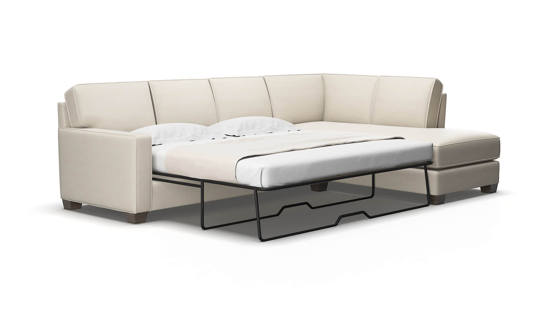 Chicago Dawson sand Panel sleeper Espresso Legs  2