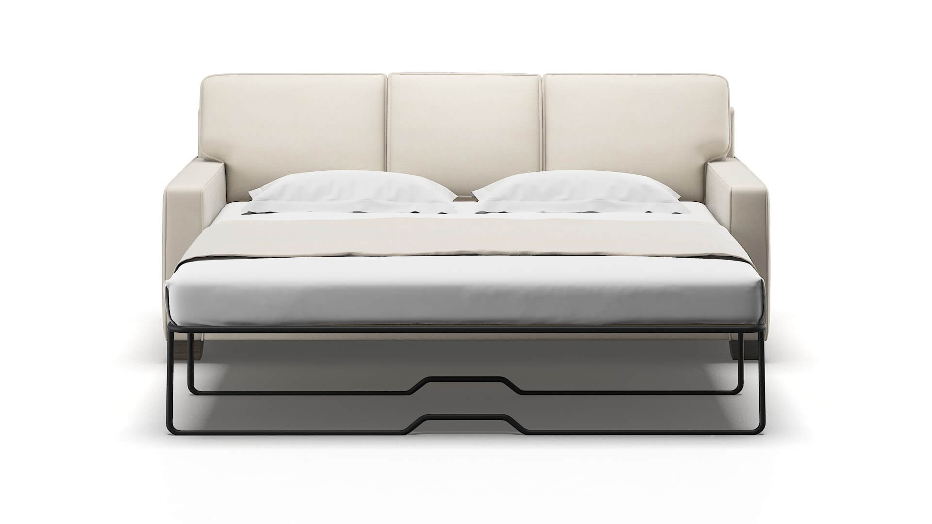 Chicago Dawson Sand Sofa Sleeper Espresso legs 1