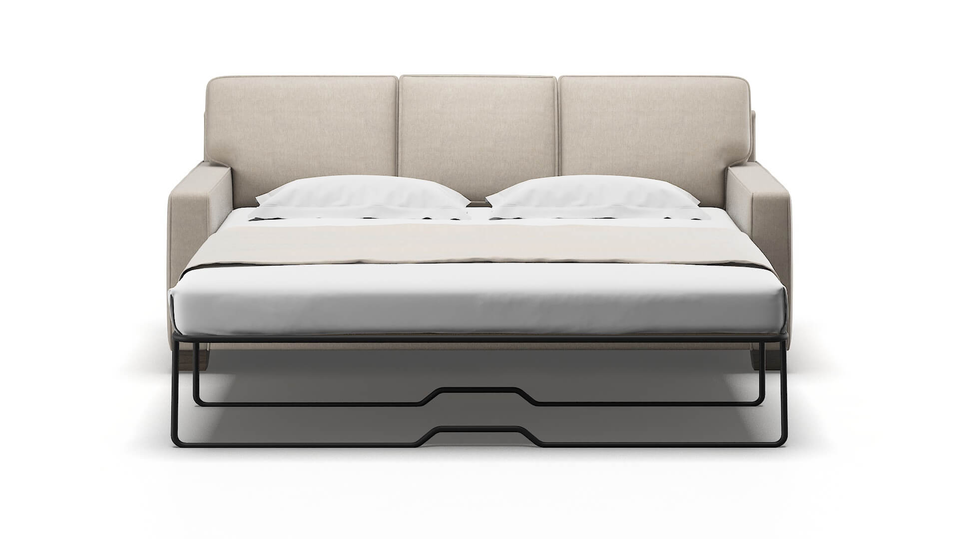 Chicago Derby Linen Sofa Sleeper Espresso legs 1