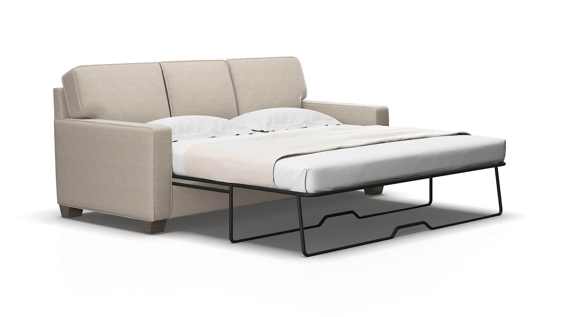Chicago Derby Linen Sofa Sleeper espresso legs 2