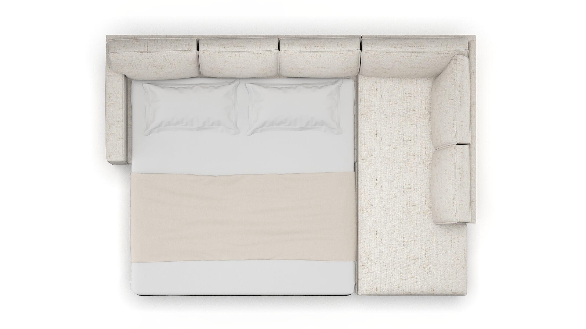 Chicago Derby Taupe Panel Sleeper Espresso legs 3